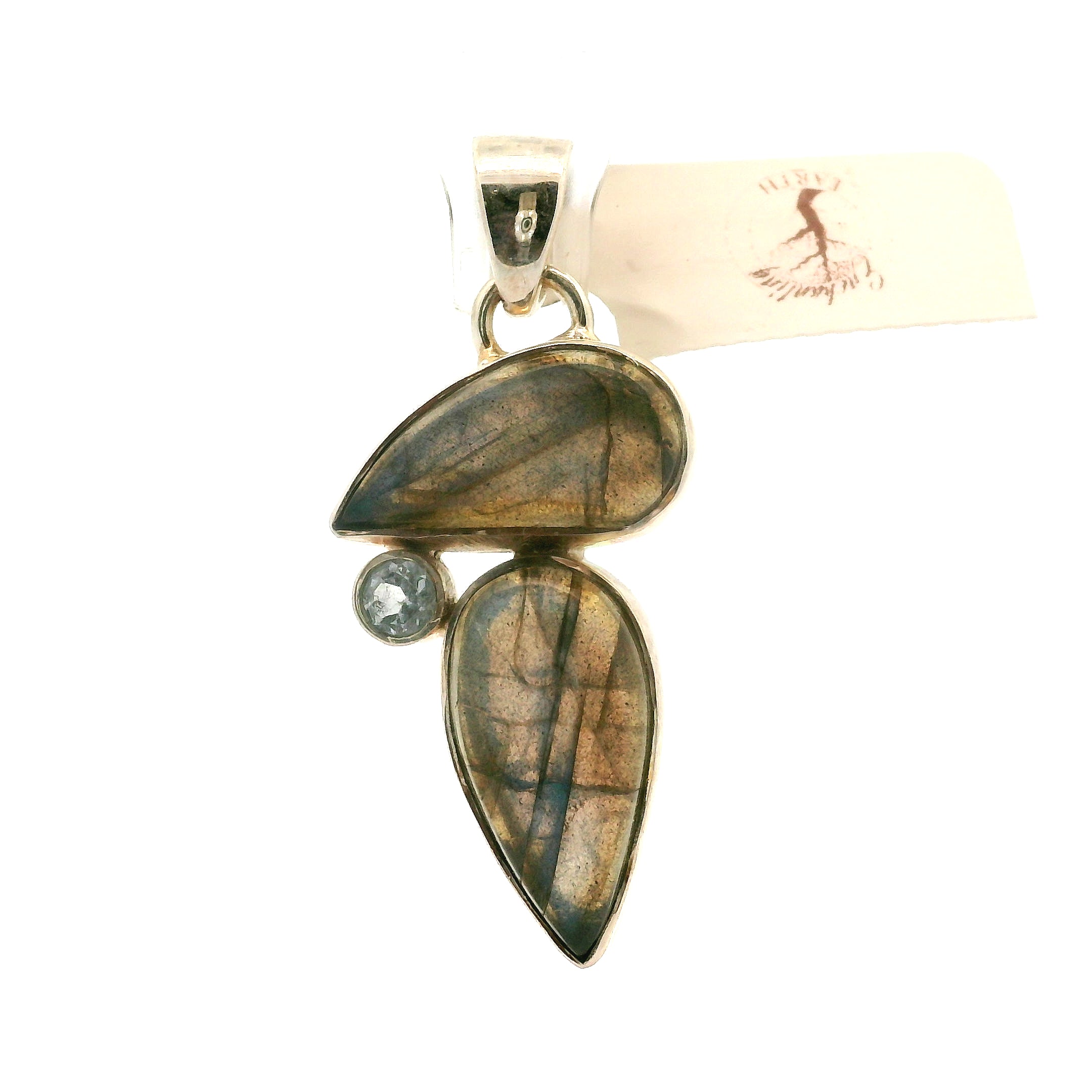 Labradorite Multi-Stone Pendant .925 Silver for Protection and Transforming your Life