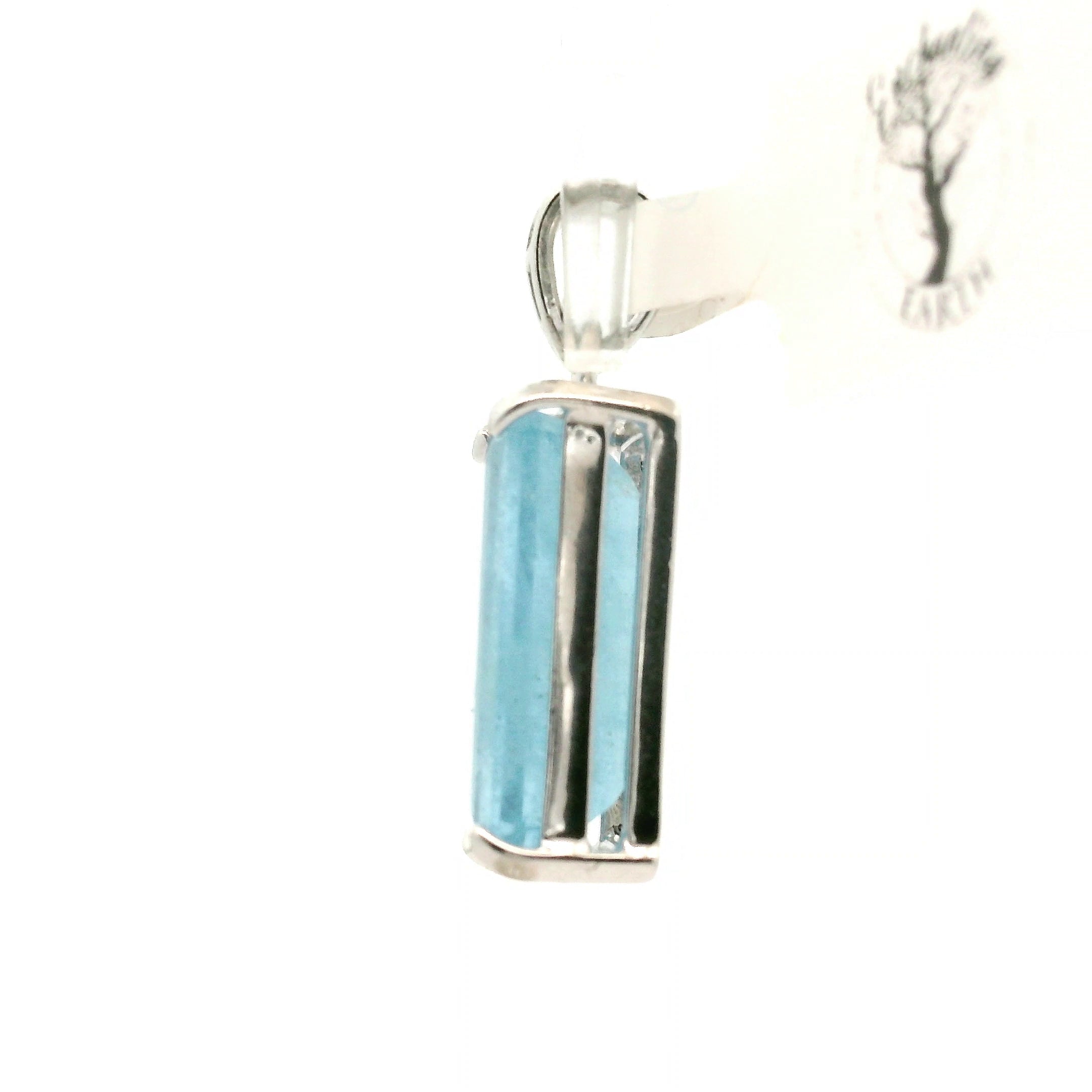 Santa Maria Aquamarine Faceted Pendant .925 Silver for Healing, Intention Setting and Manifesting your Desires