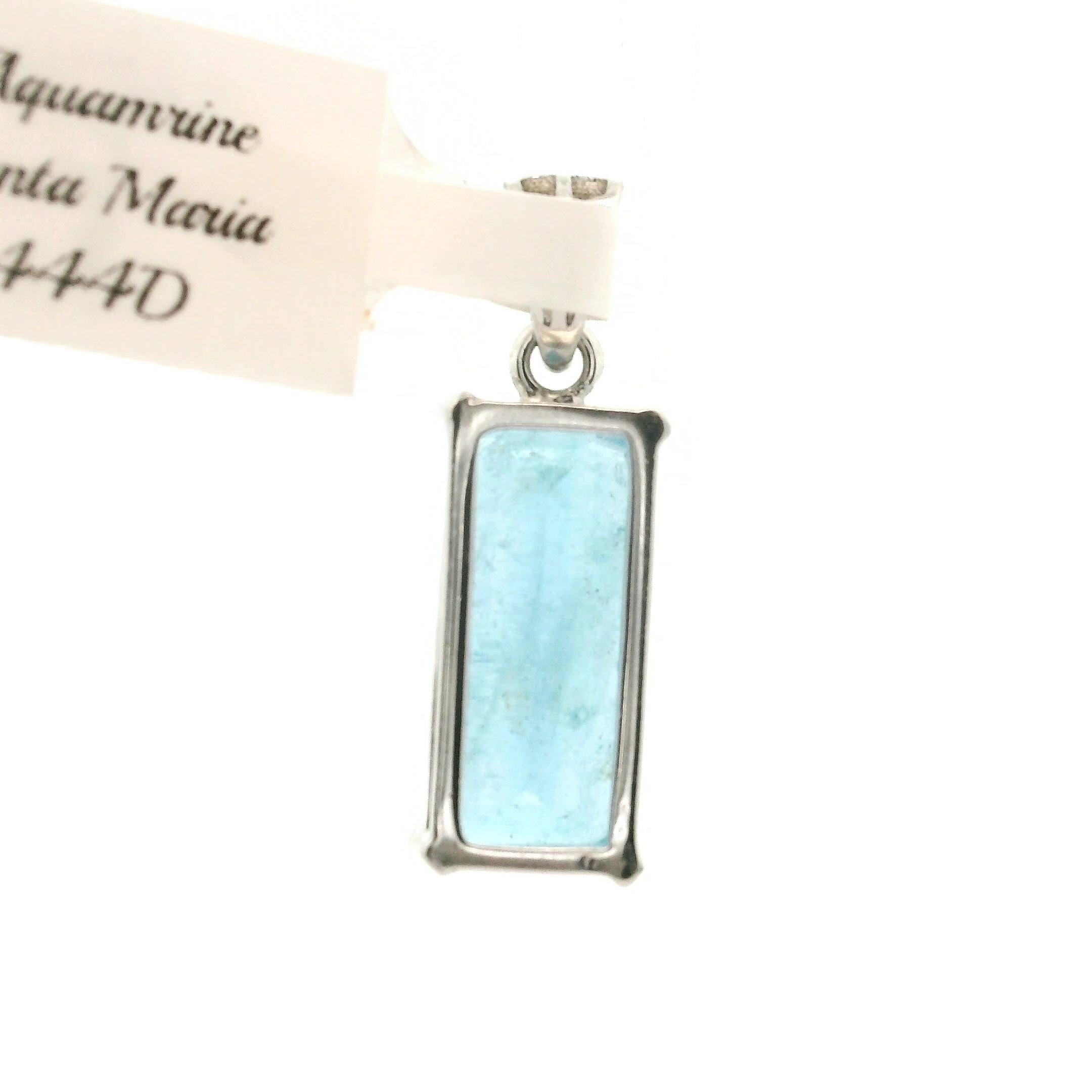 Santa Maria Aquamarine Faceted Pendant .925 Silver for Healing, Intention Setting and Manifesting your Desires