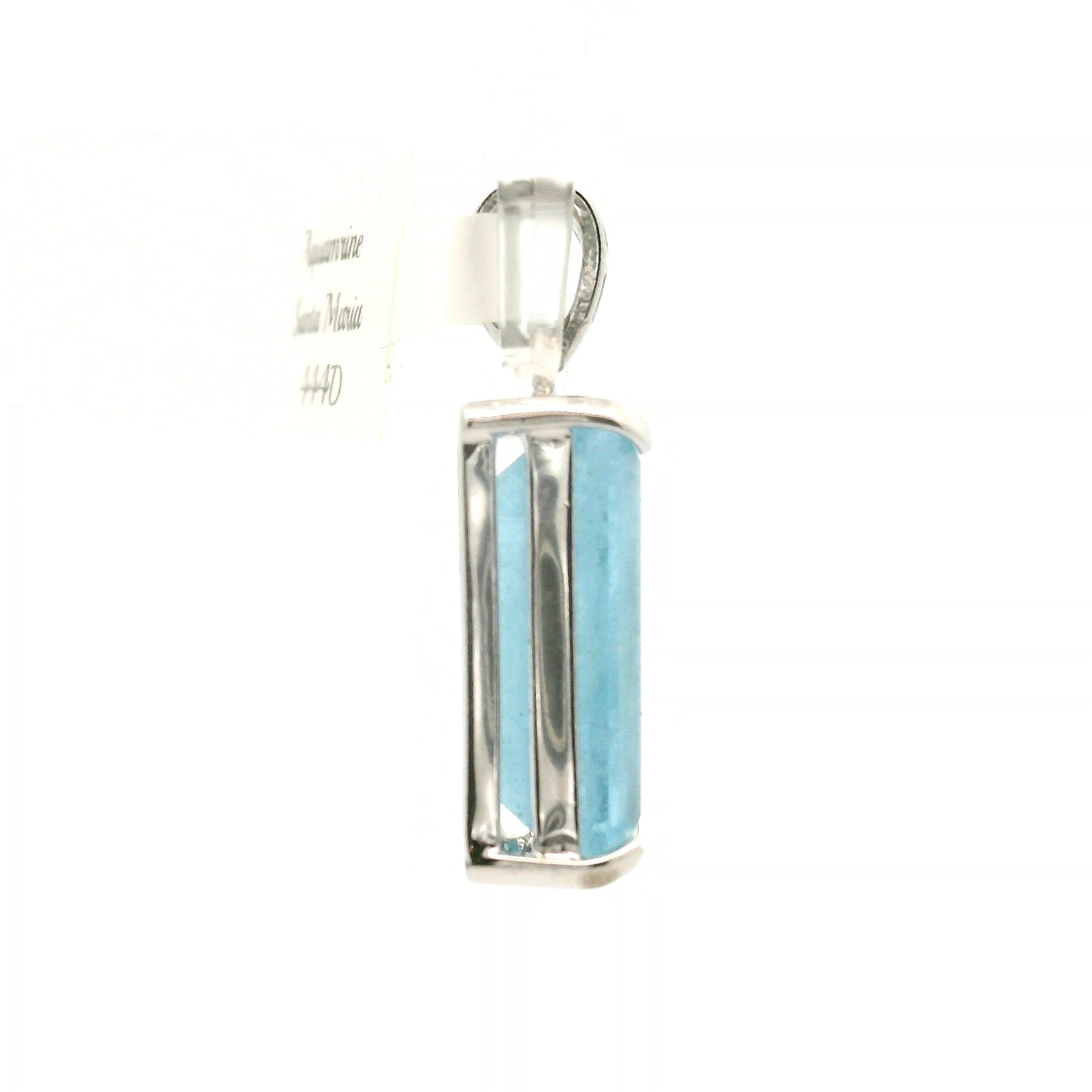 Santa Maria Aquamarine Faceted Pendant .925 Silver for Healing, Intention Setting and Manifesting your Desires