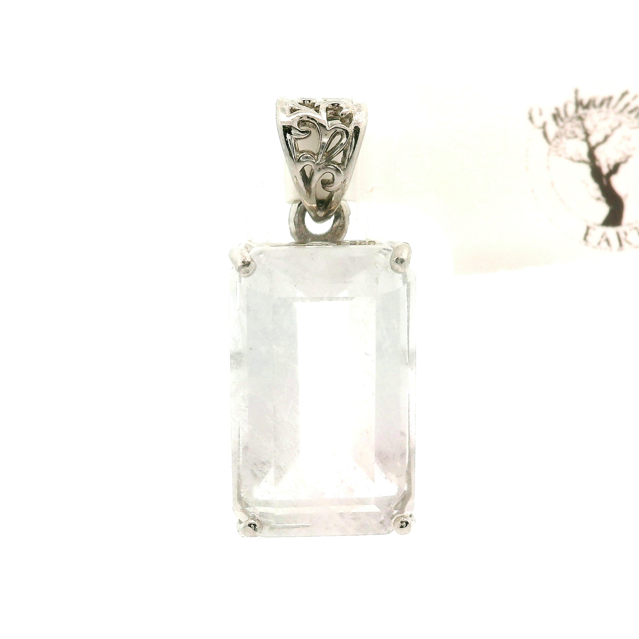 Morganite Pendant .925 Silver for Abundance of Joy and Love