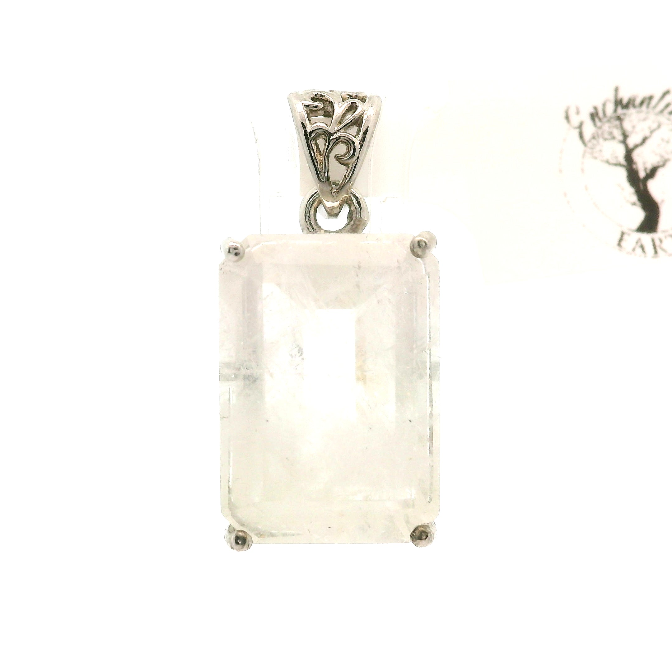 Morganite & Aquamarine Pendant .925 Silver for Abundance of Joy and Love
