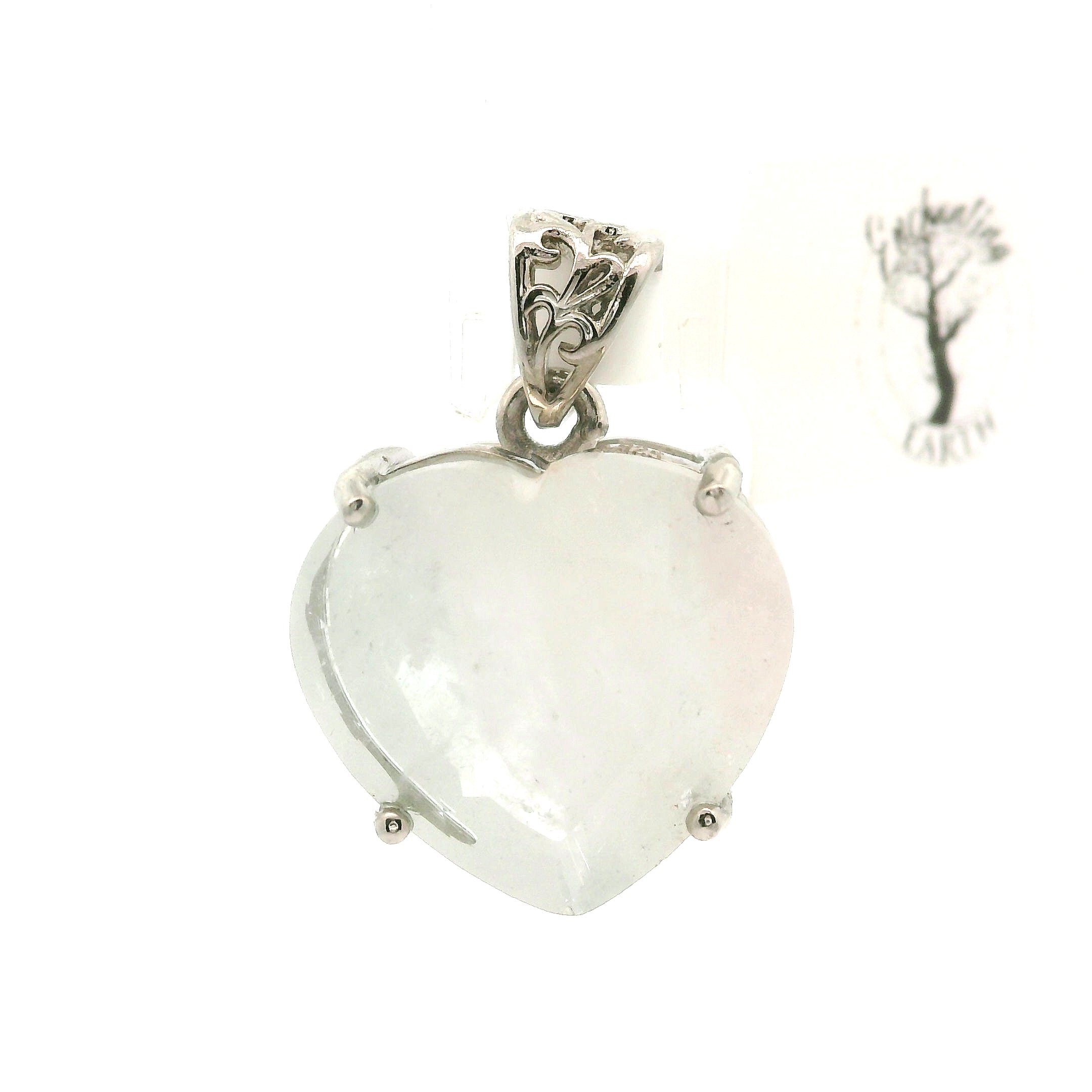 Morganite & Aquamarine Pendant .925 Silver for Abundance of Joy and Love