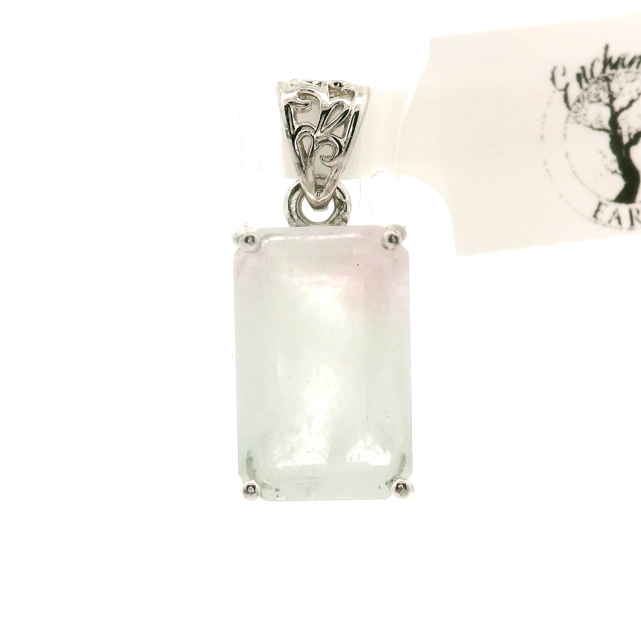 Morganite & Aquamarine Pendant .925 Silver for Abundance of Joy and Love