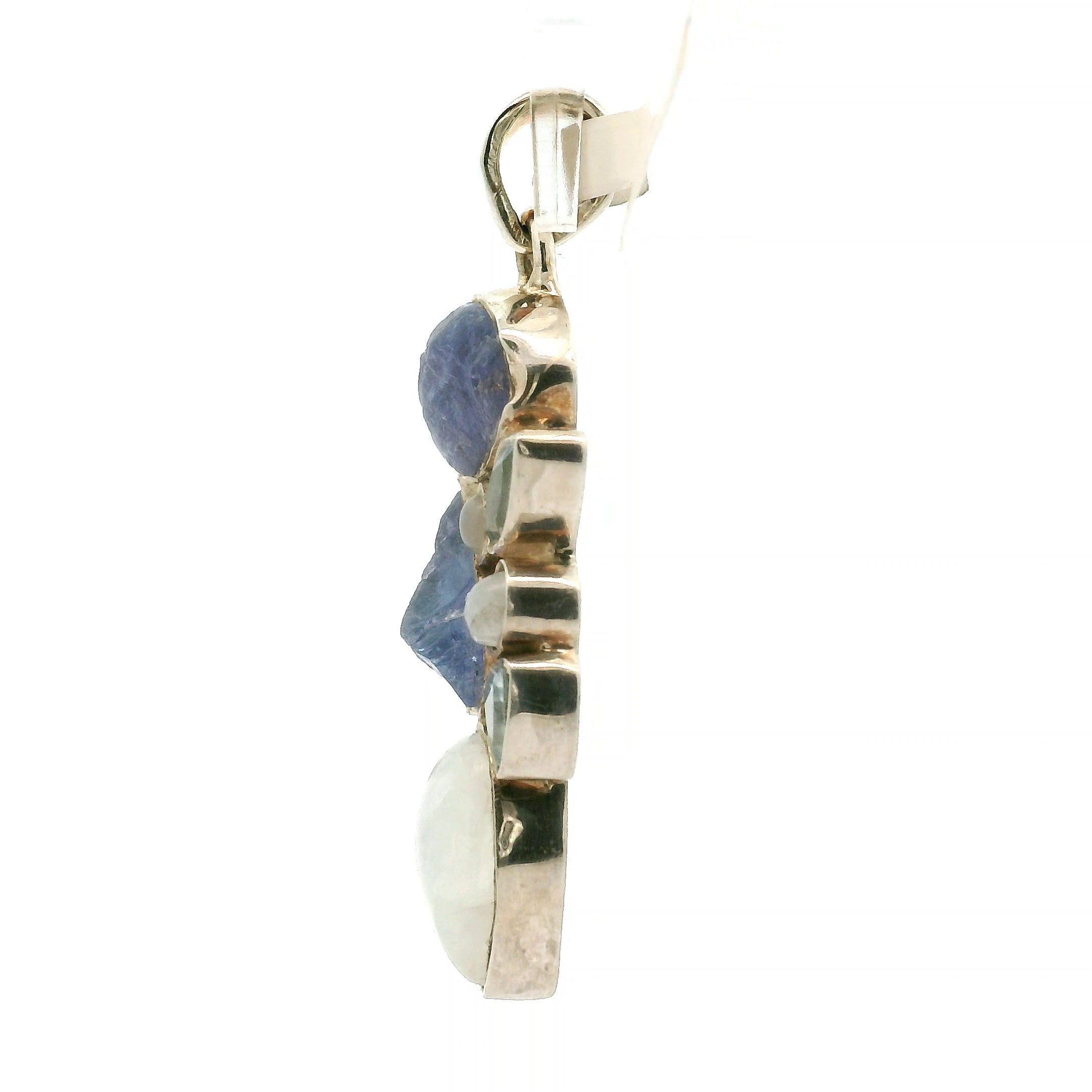 Tanzanite Multi-Stone Pendant .925 Silver for Elevating your Consciousness