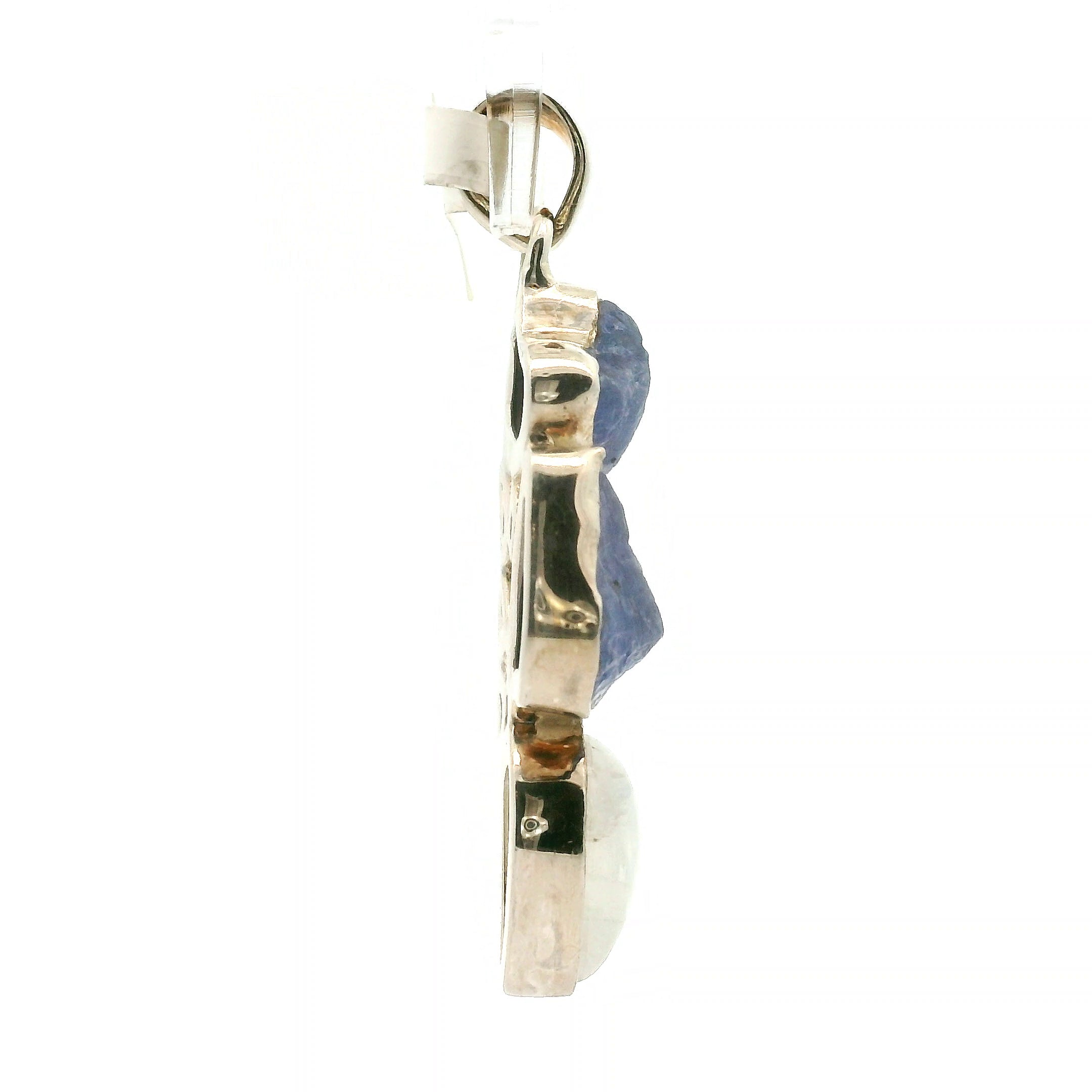 Tanzanite Multi-Stone Pendant .925 Silver for Elevating your Consciousness