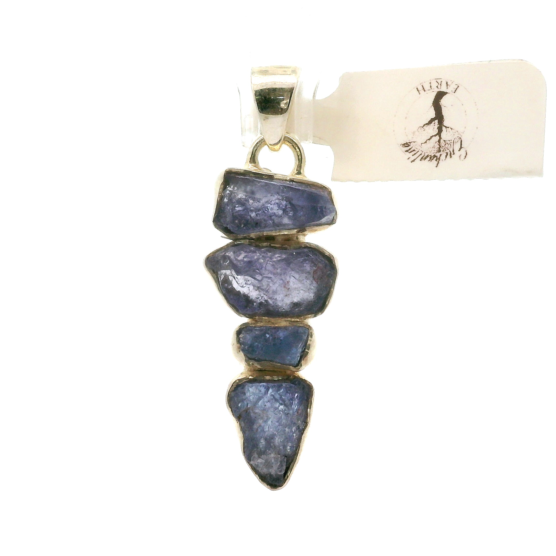 Tanzanite Multi-Stone Pendant .925 Silver for Elevating your Consciousness
