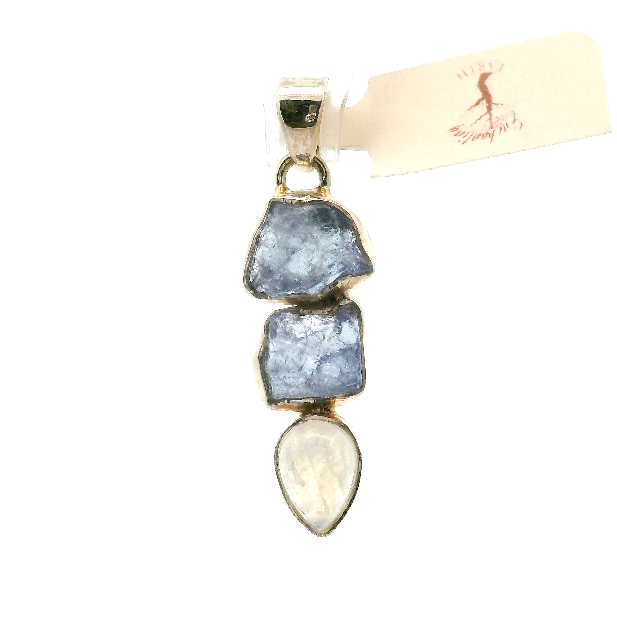 Tanzanite Multi-Stone Pendant .925 Silver for Elevating your Consciousness