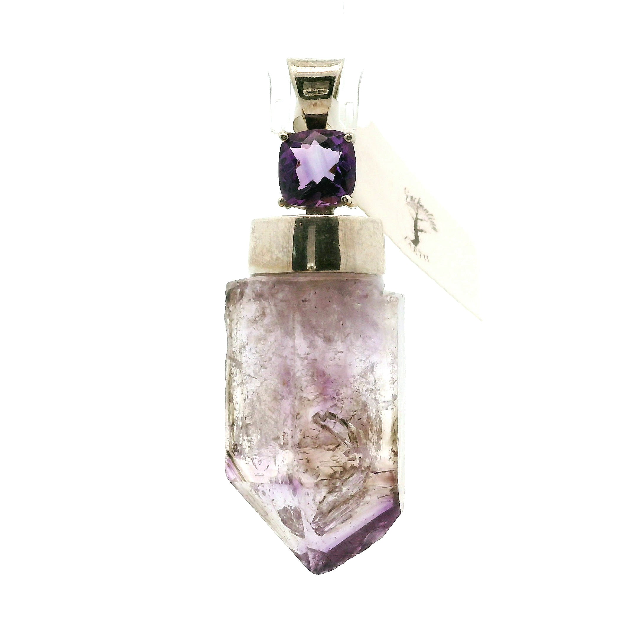 Amethyst Multi-Stone Pendant .925 Silver for Intuition and Protection