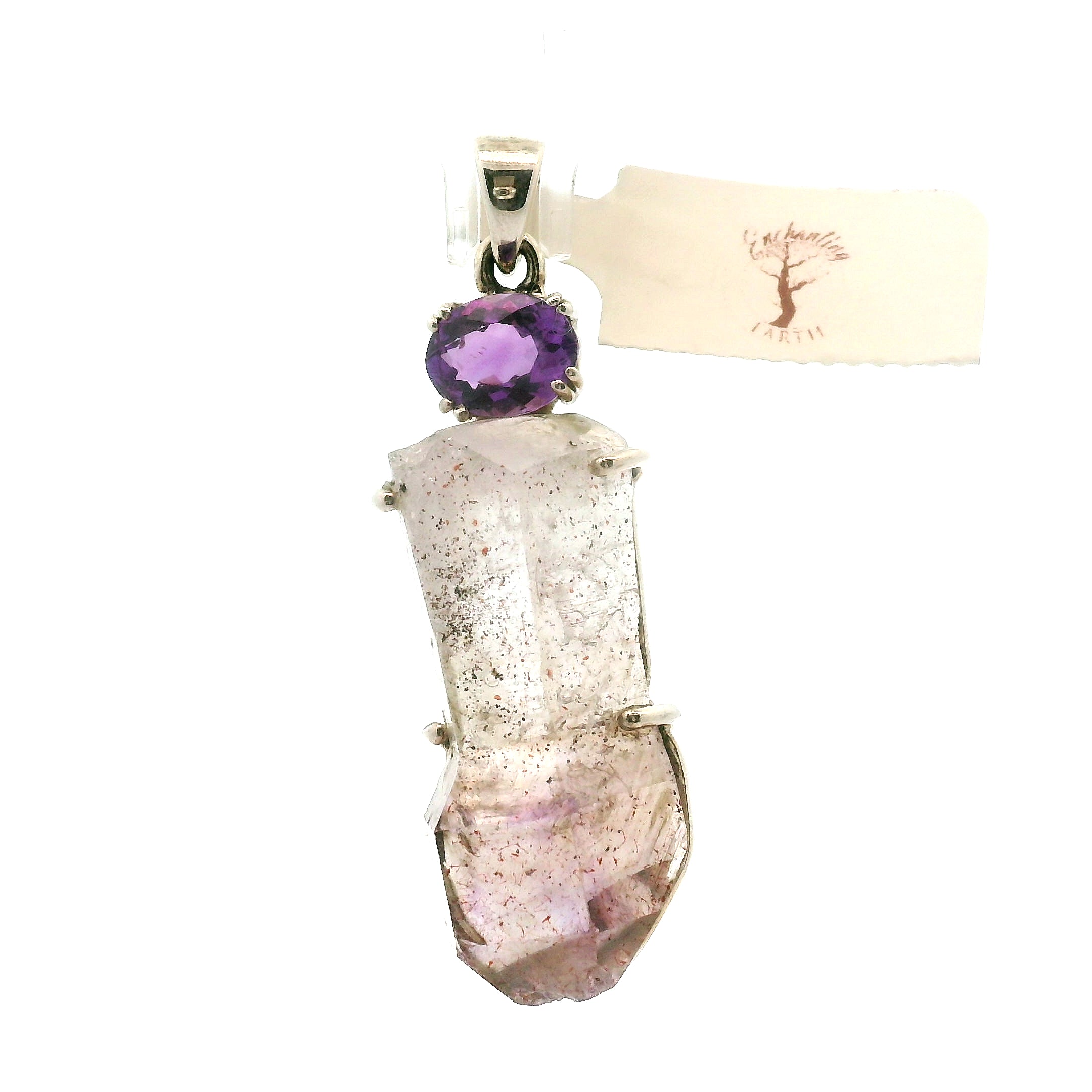 Amethyst Multi-Stone Pendant .925 Silver for Intuition and Protection
