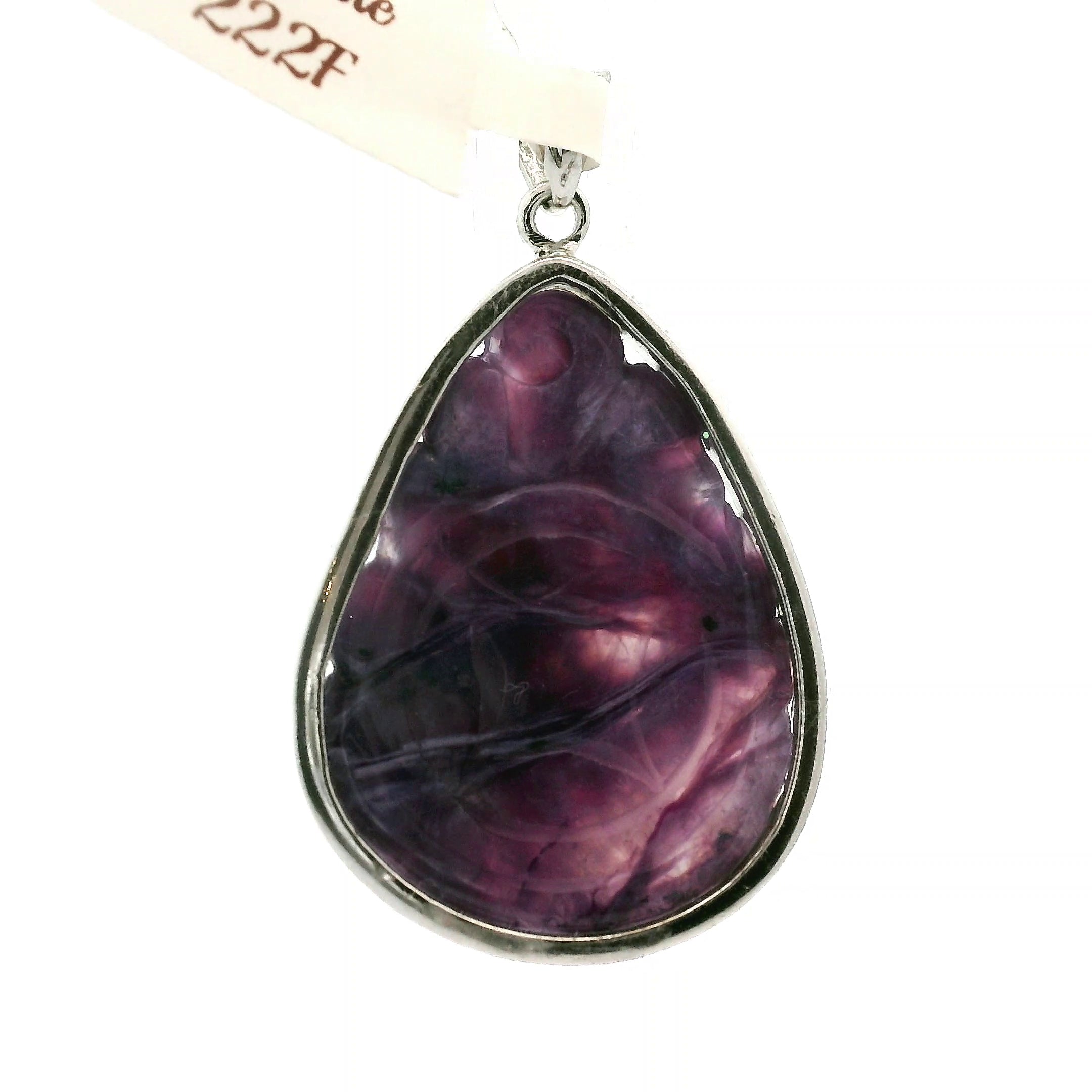 Charoite Nine Tails Pendant .925 Silver for Enhancing your Intuitive Gifts and Spiritual Transformation