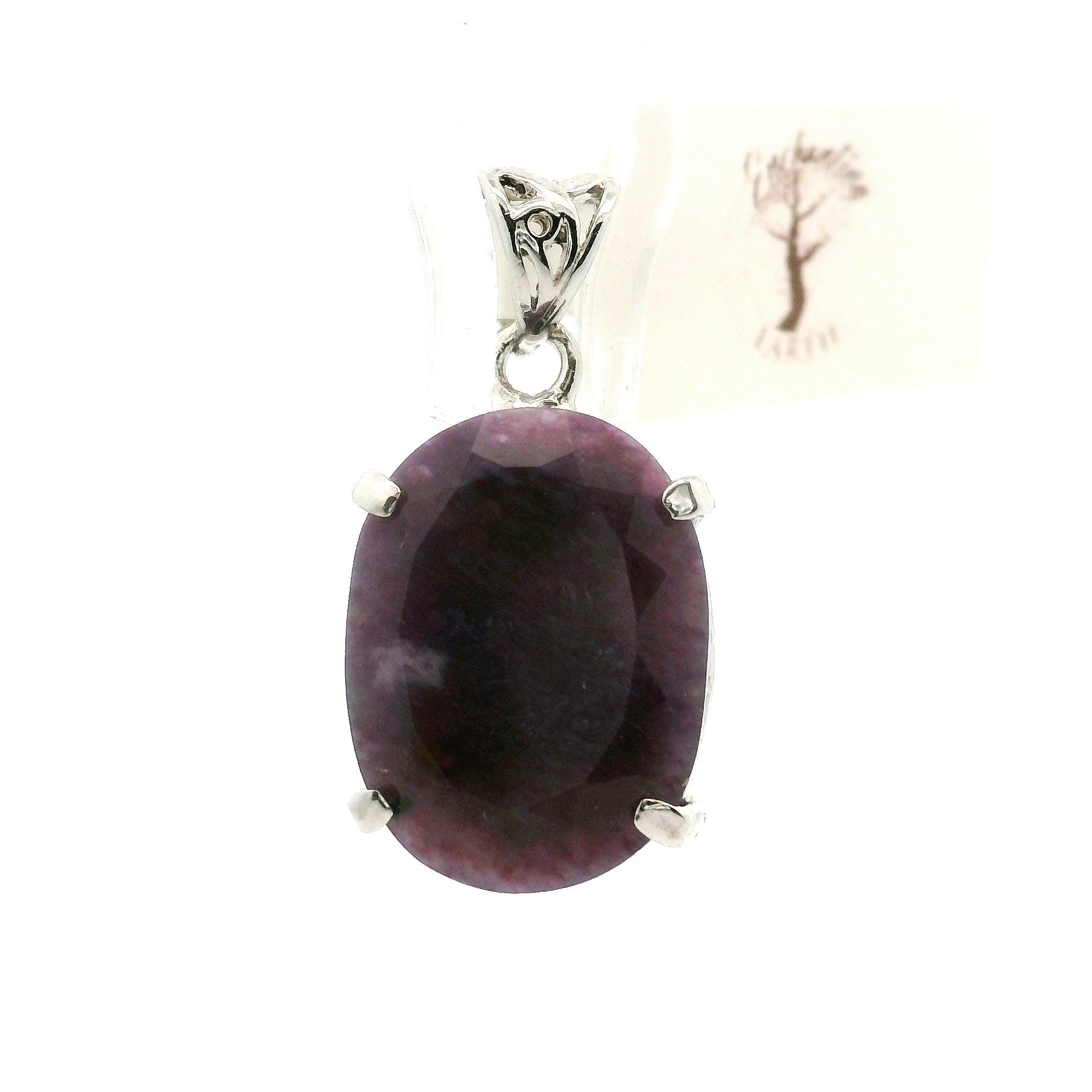 Charoite Faceted Pendant .925 Silver for Enhancing your Intuitive Gifts and Spiritual Transformation