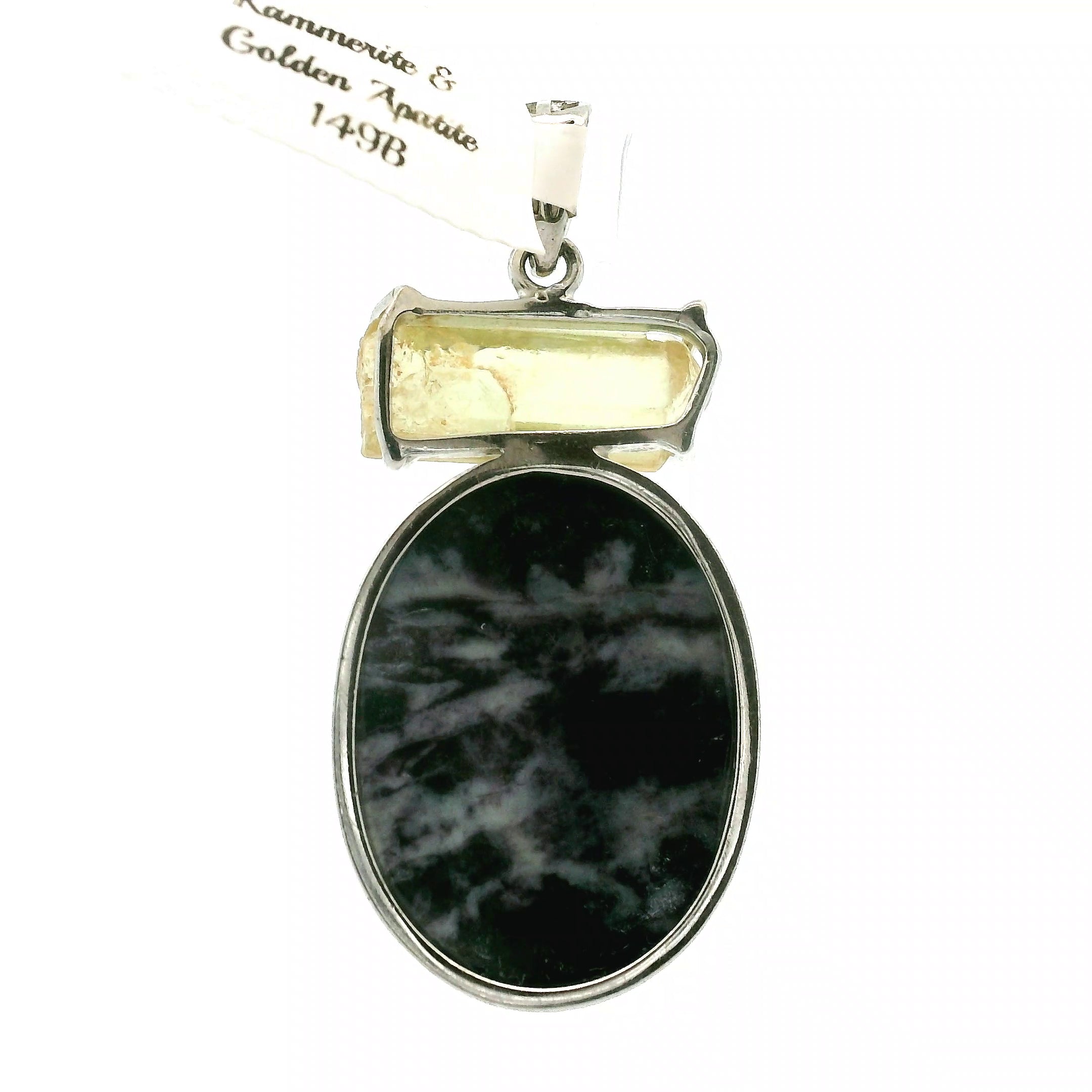 Kammererite with Golden Yellow Apatite Pendant .925 Silver for Revitalized Energy, Balance and Manifesting