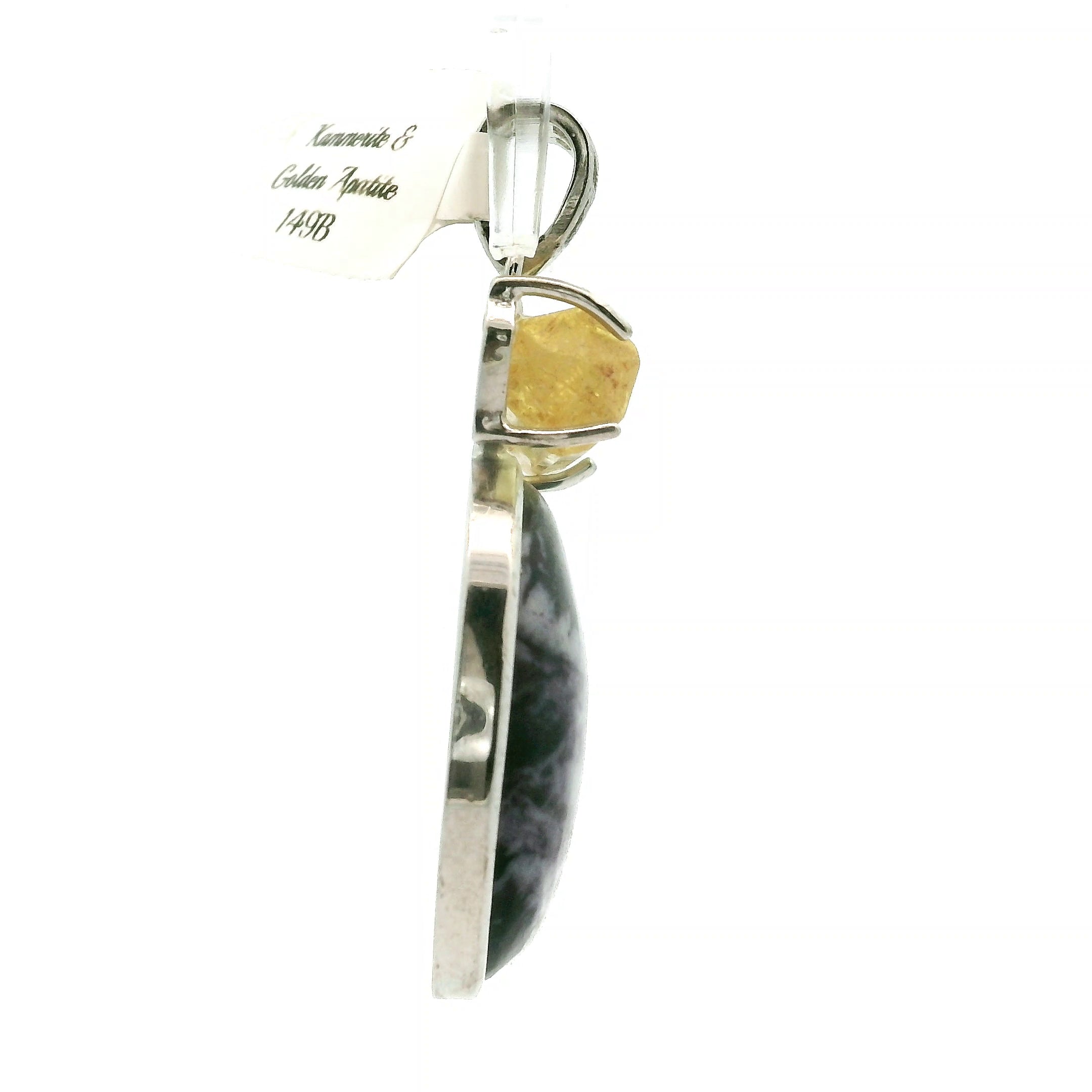 Kammererite with Golden Yellow Apatite Pendant .925 Silver for Revitalized Energy, Balance and Manifesting