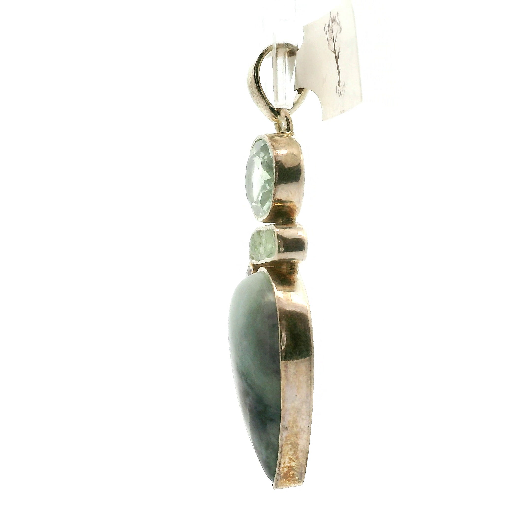 Kammererite Multi-Stone Pendant .925 Silver for Balance, Enlightenment, Harmony and Joy