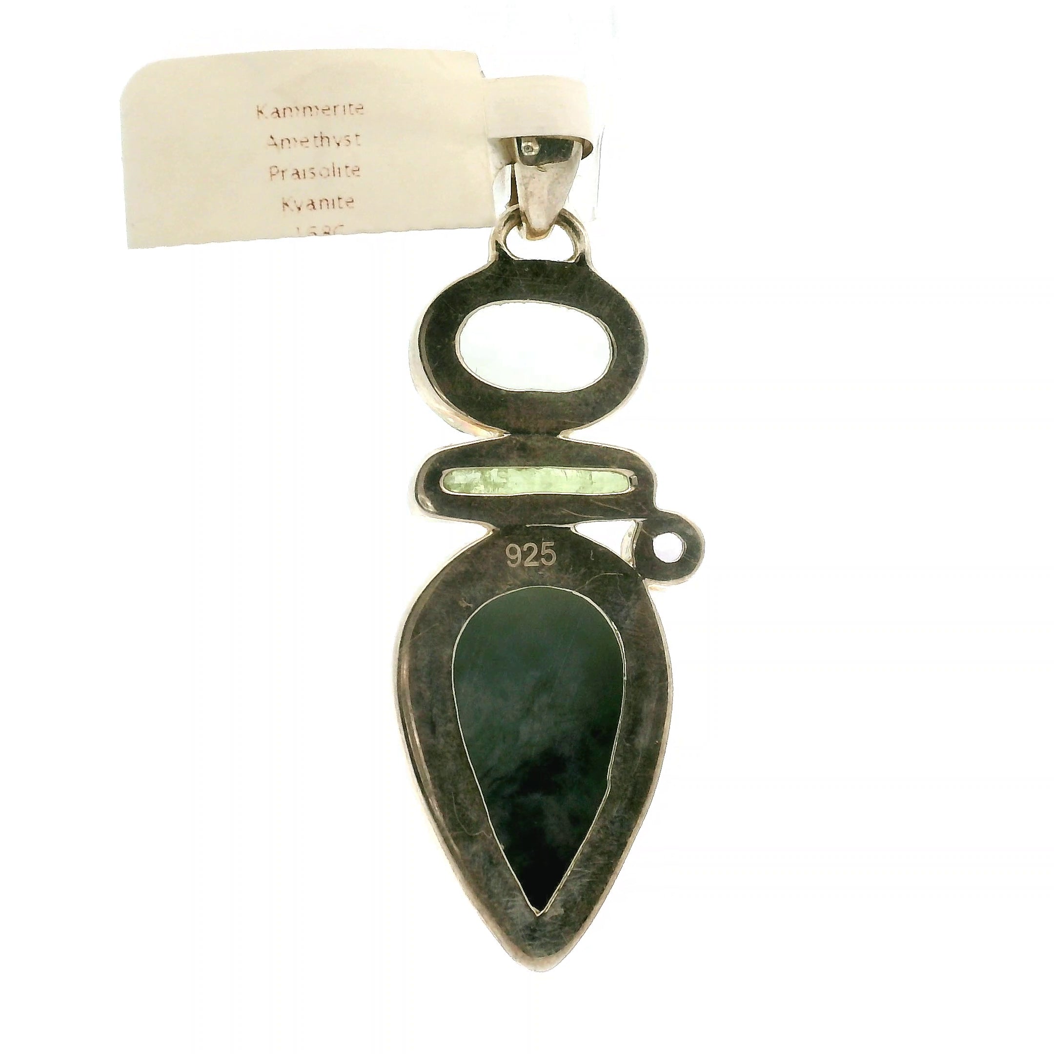 Kammererite Multi-Stone Pendant .925 Silver for Balance, Enlightenment, Harmony and Joy
