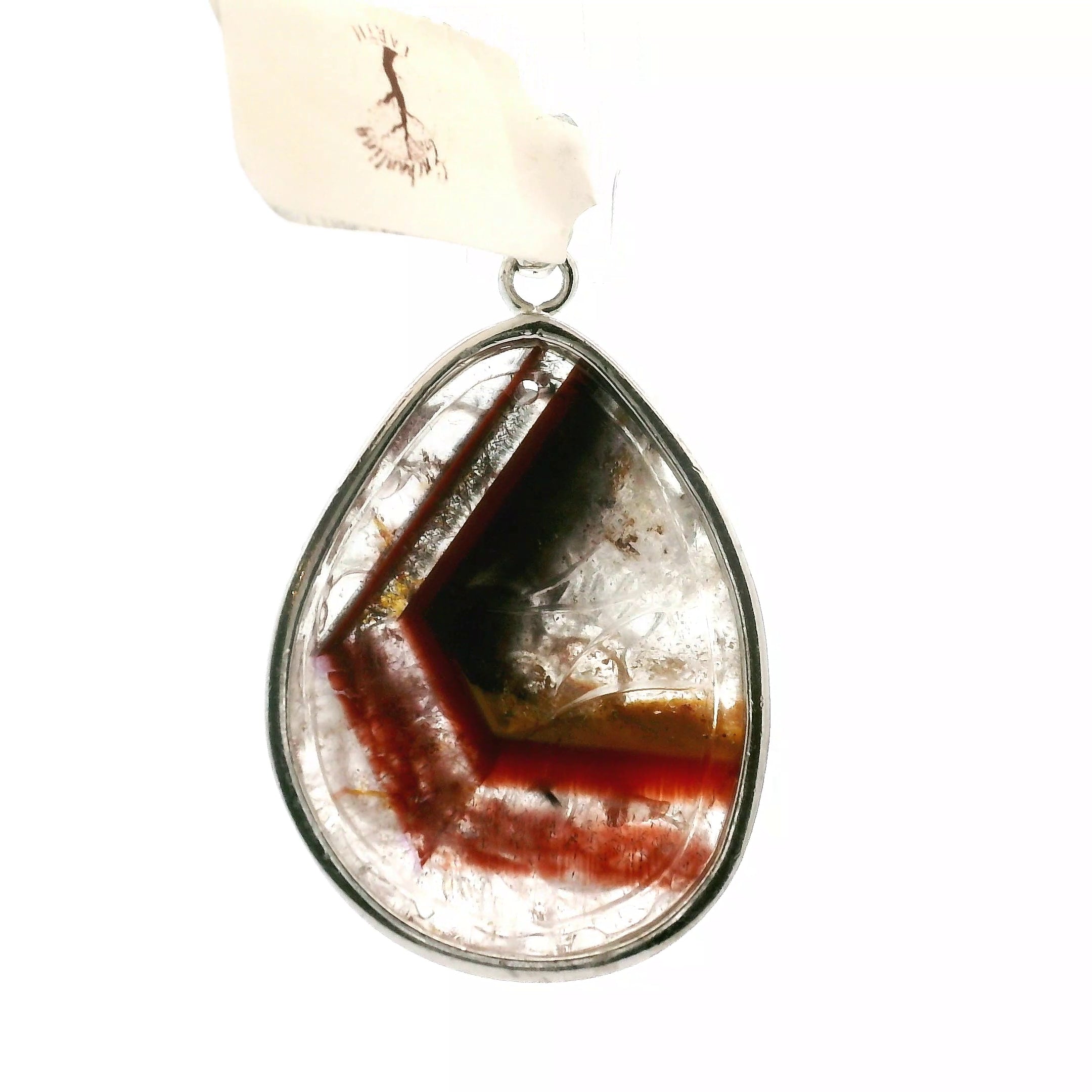 Auralite 23 Lotus Pendant .925 Silver for Intuition and Protection