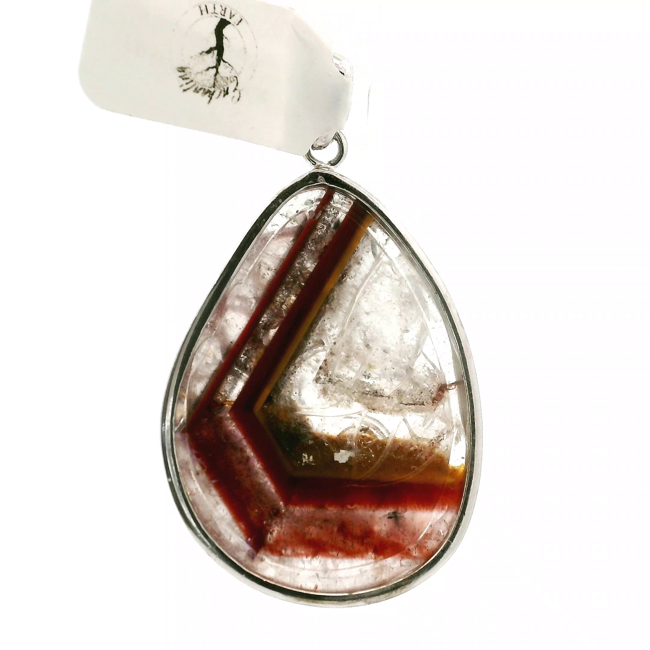 Auralite 23 Ninetails Pendant .925 Silver for Intuition and Protection
