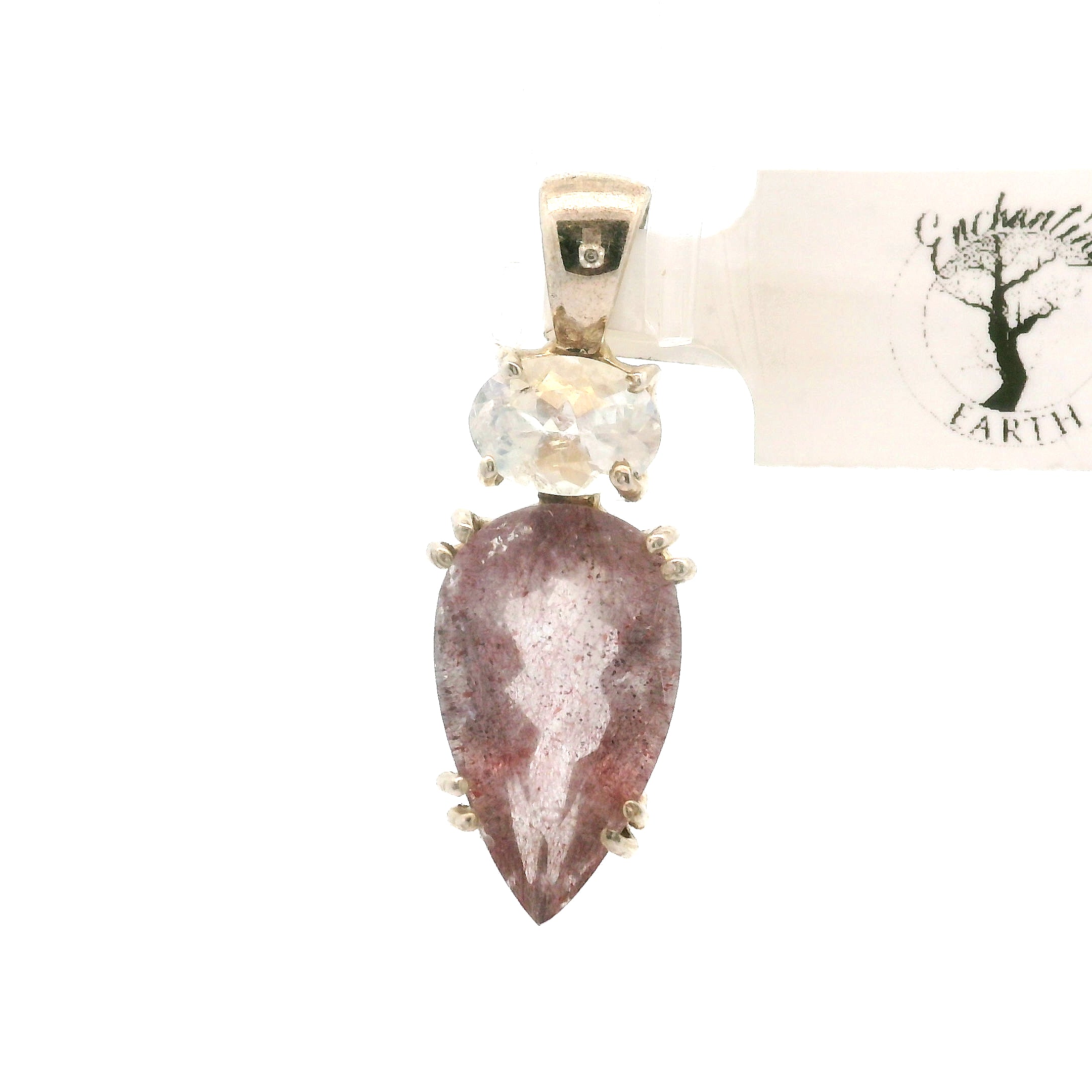 Super 7 with Moonstone Pendant .925 Silver for Awakening your Gifts and Creating your Dream Life