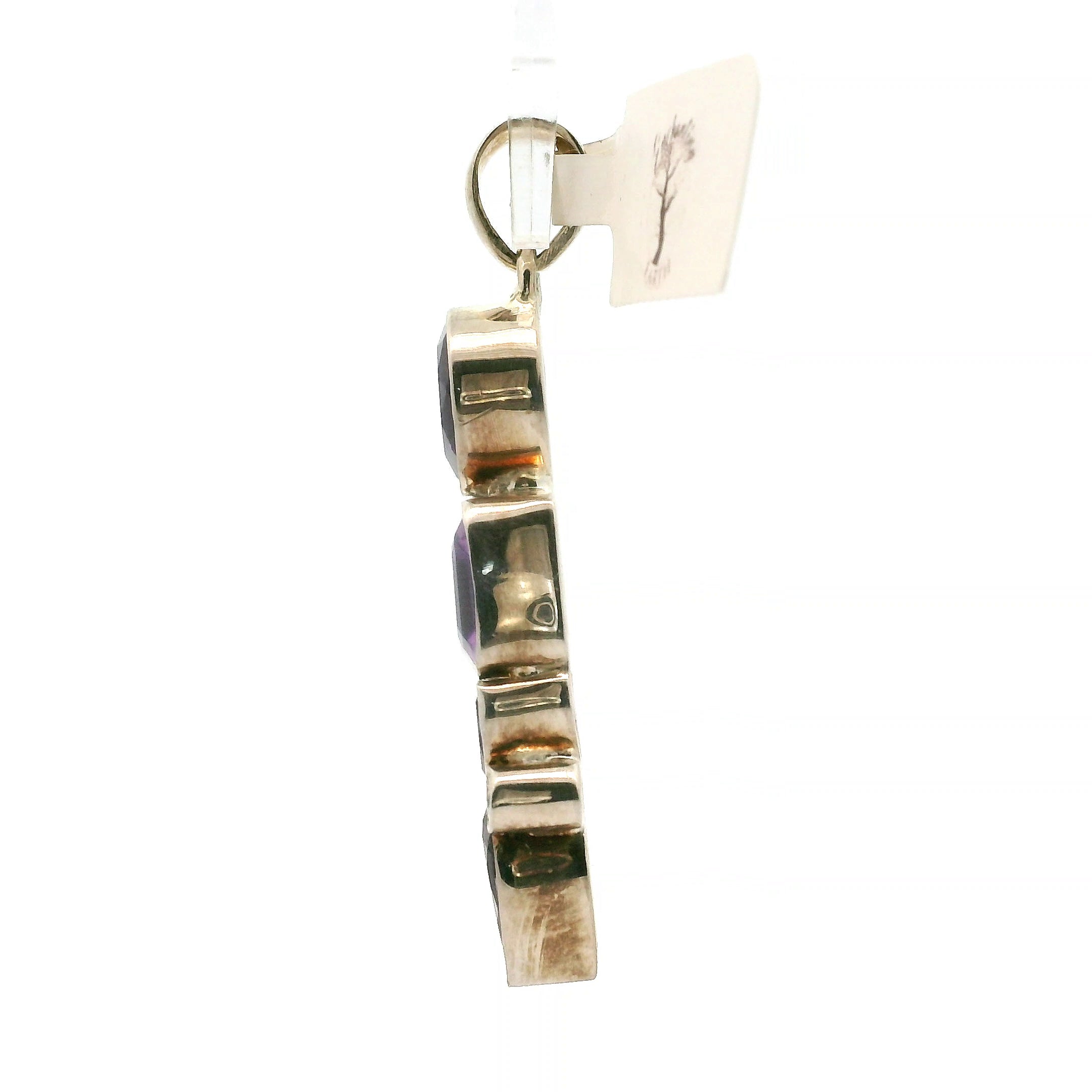 Amethyst Multi-Stone Pendant .925 Silver for Intuition and Energetic Purification
