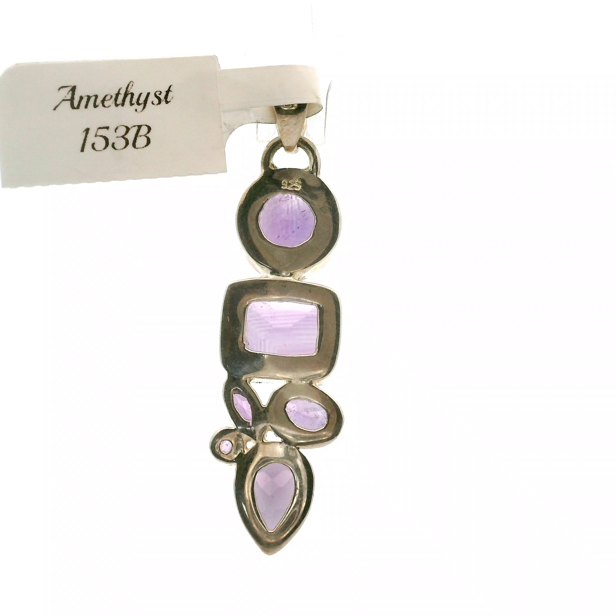 Amethyst Multi-Stone Pendant .925 Silver for Intuition and Energetic Purification