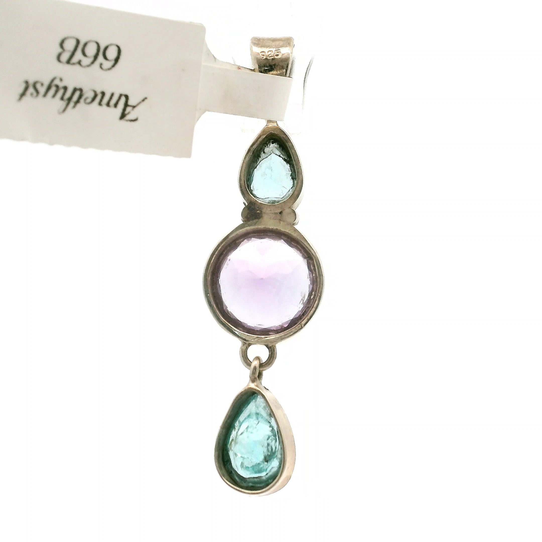 Amethyst Multi-Stone Pendant .925 Silver for Intuition and Energetic Purification
