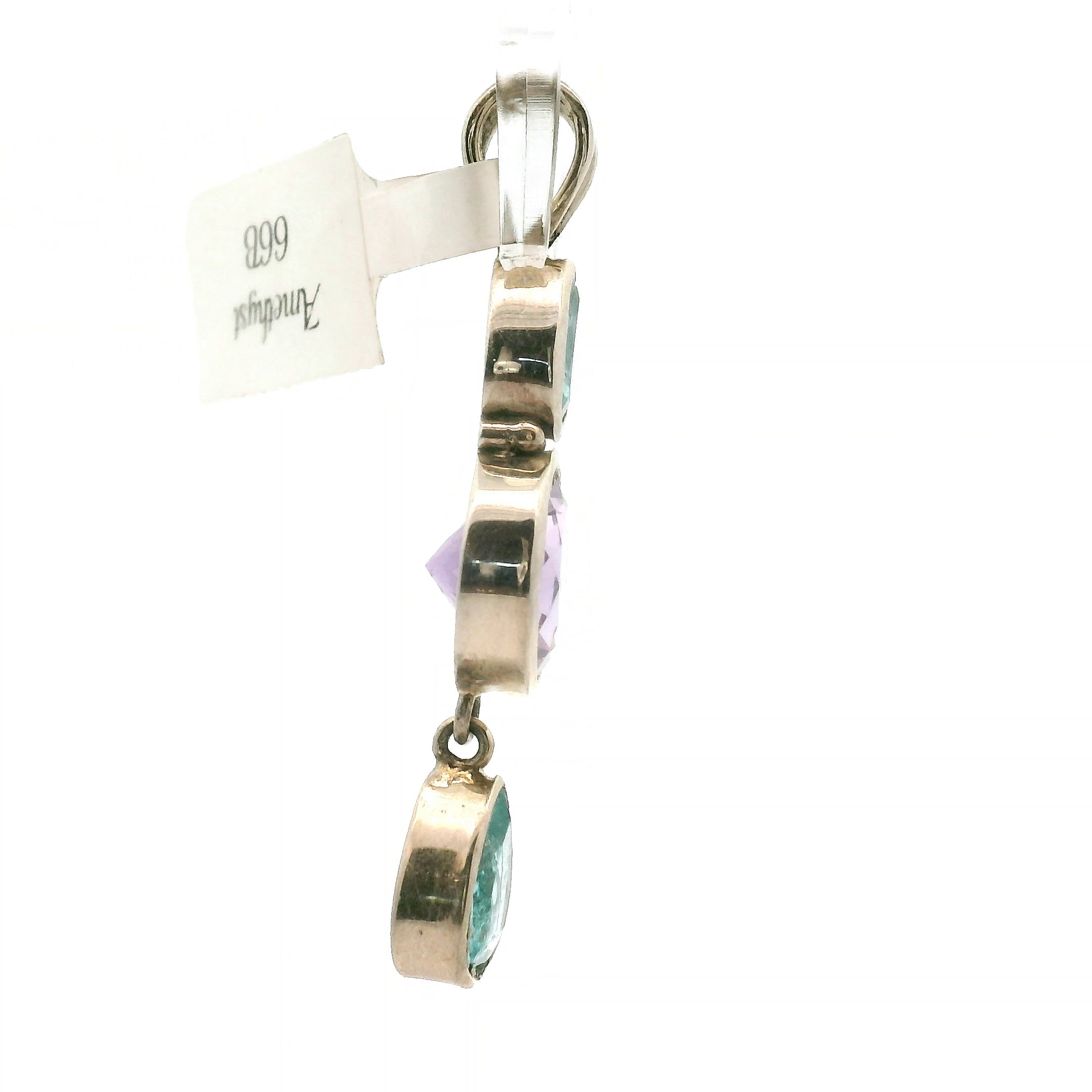 Amethyst Multi-Stone Pendant .925 Silver for Intuition and Energetic Purification