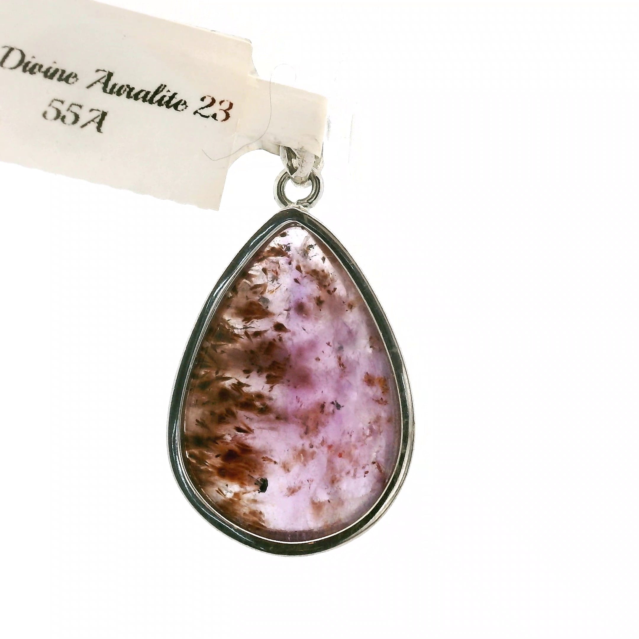 Deep Divine Auralite 23 Pendant .925 Silver for Intuition and Protection
