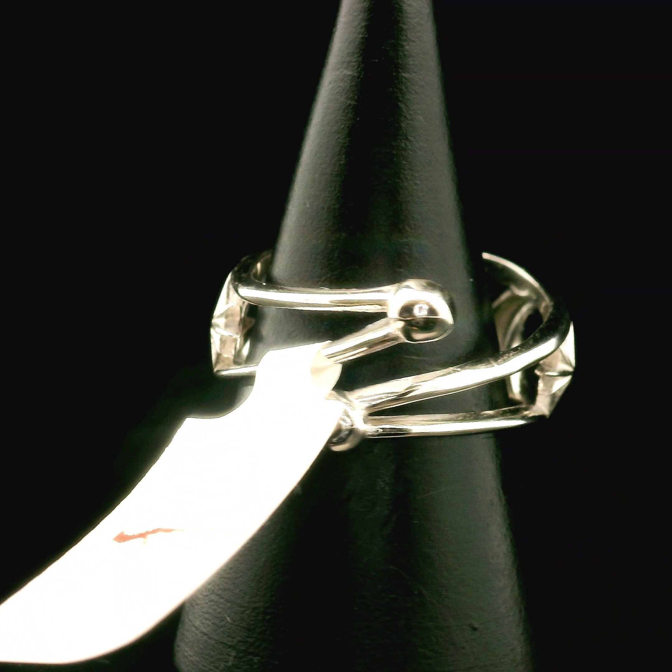 Covellite Cuff Ring .925 Silver for Access to Akashic Records