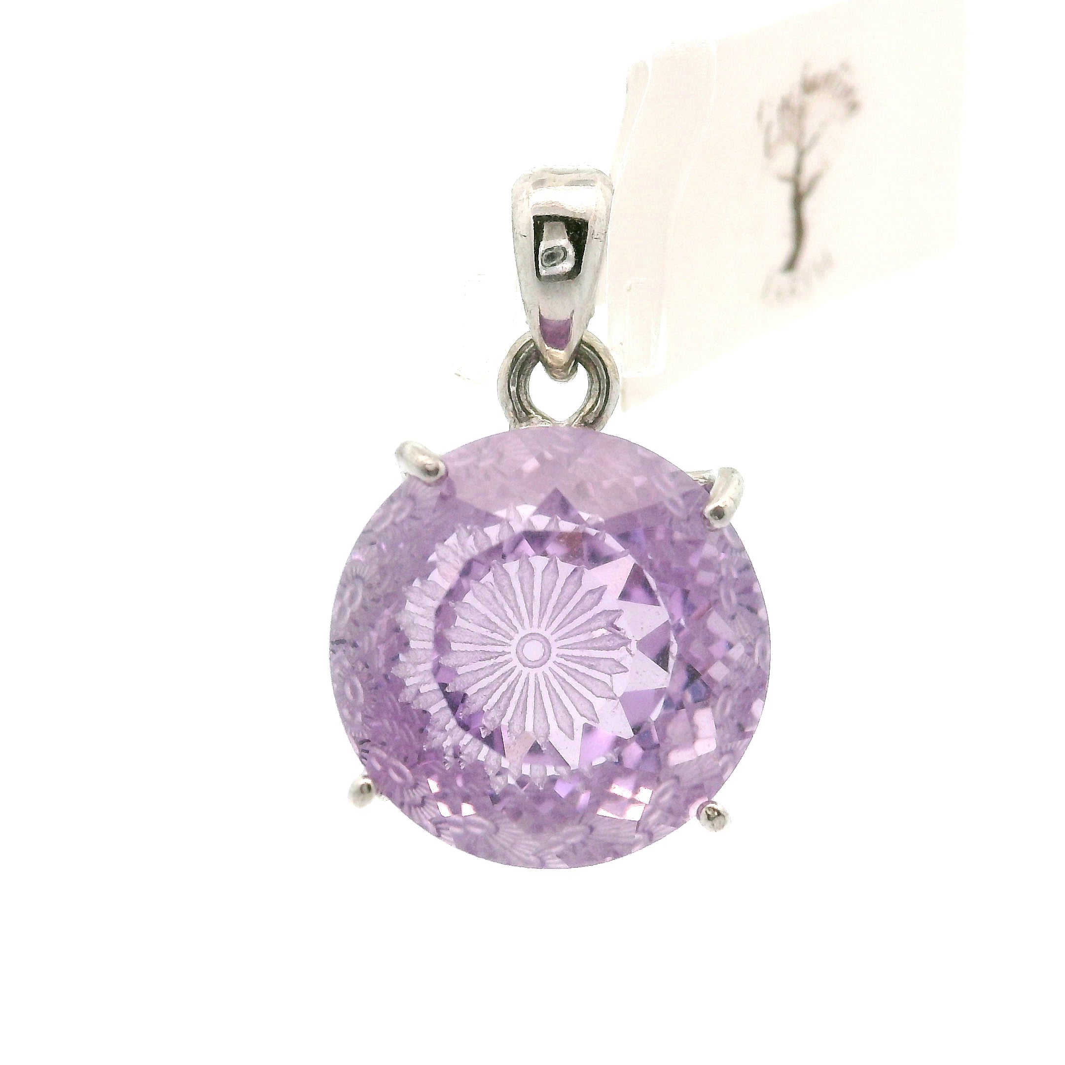 Amethyst Fantasy Cut Pendant .925 Silver for Enhancing your Intuitive Gifts