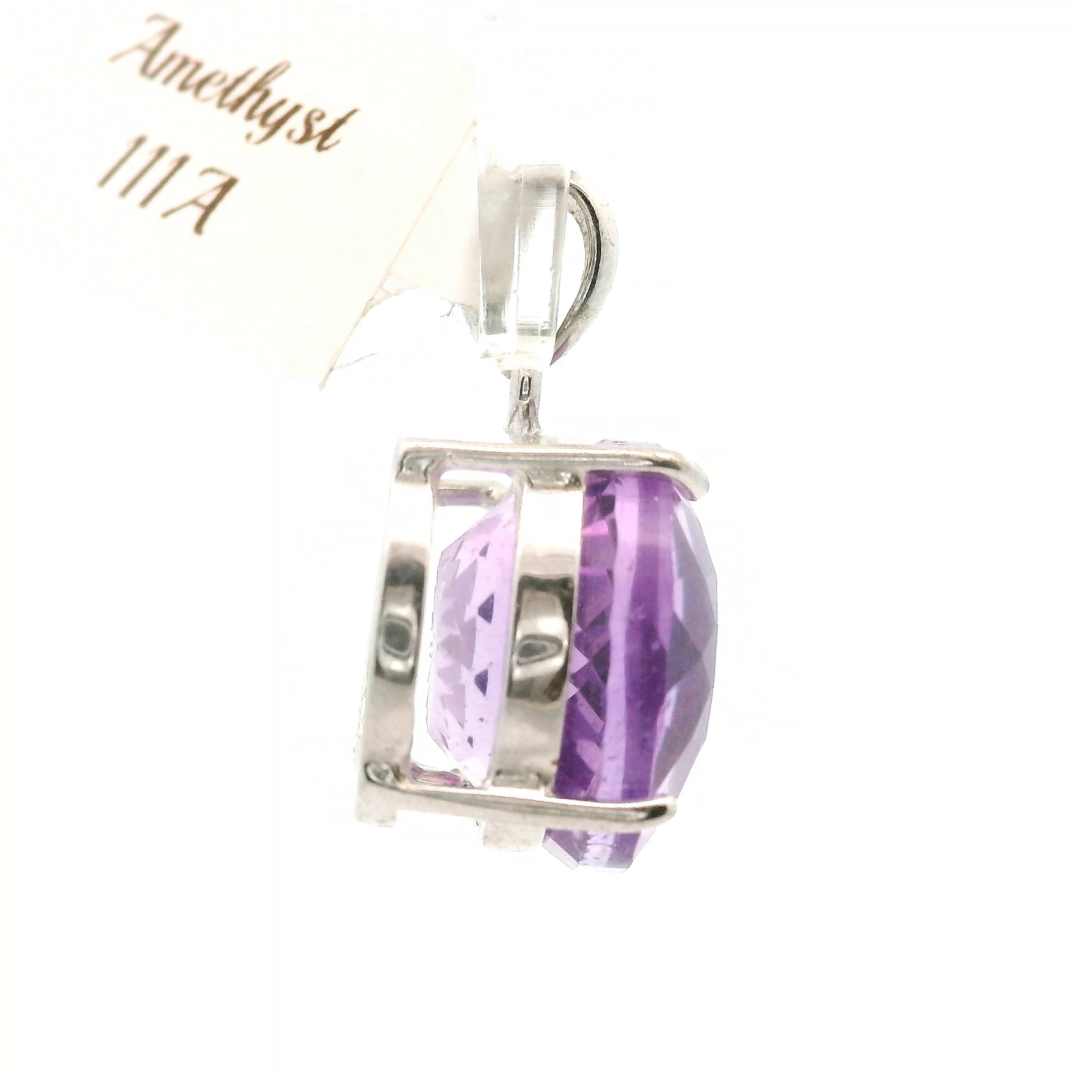Amethyst Fantasy Cut Pendant .925 Silver for Enhancing your Intuitive Gifts