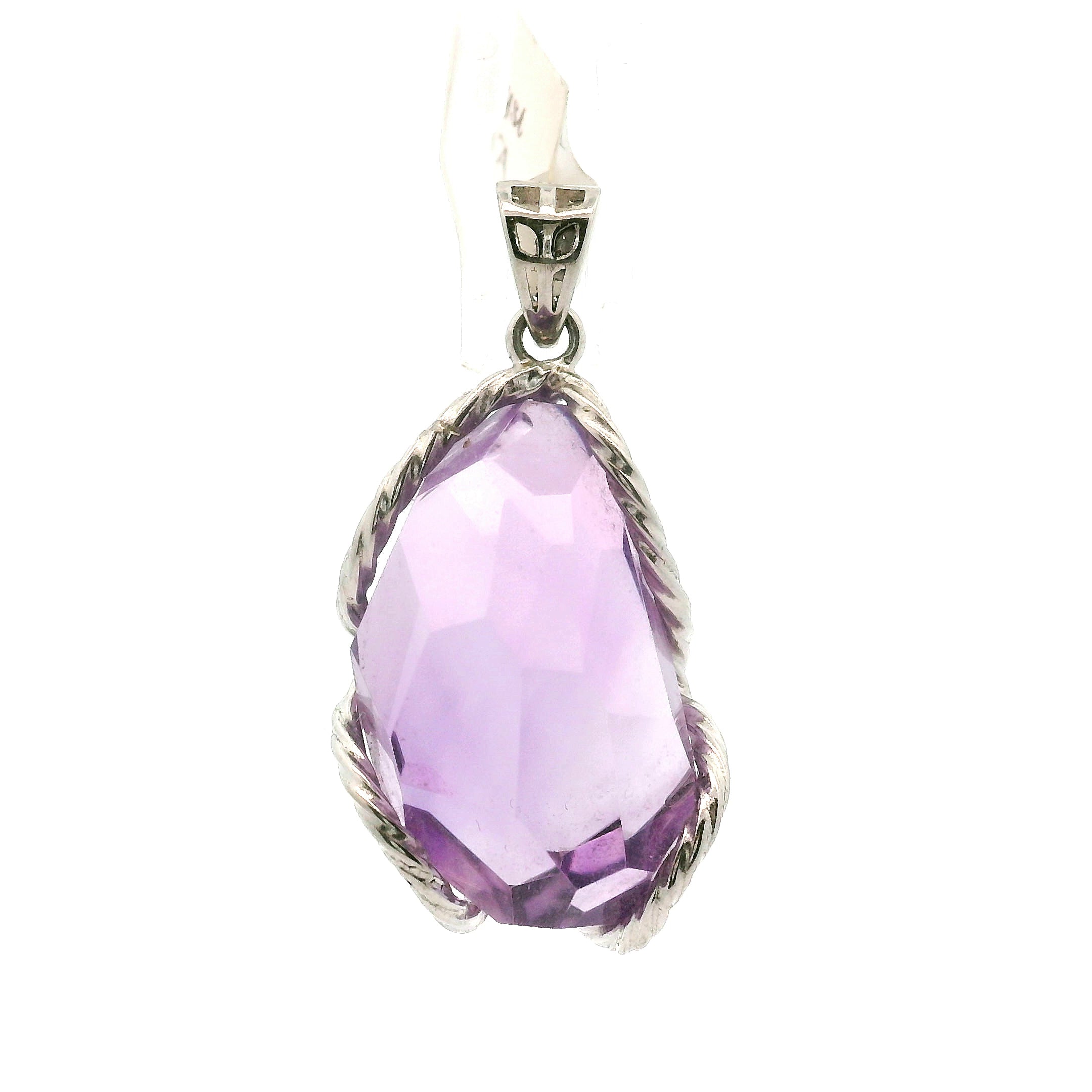Amethyst Freeform Pendant .925 Silver for Enhancing your Intuitive Gifts