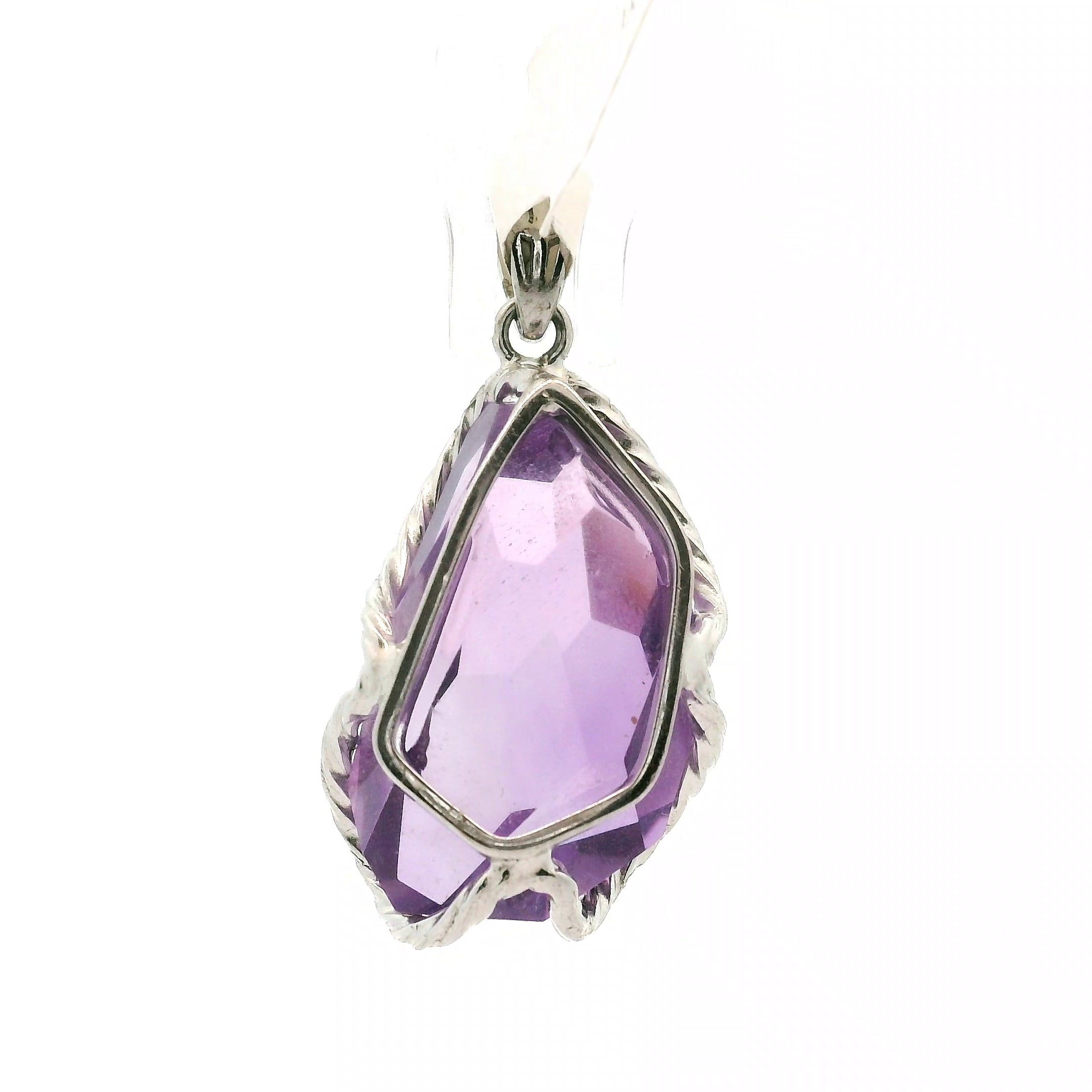 Amethyst Freeform Pendant .925 Silver for Enhancing your Intuitive Gifts