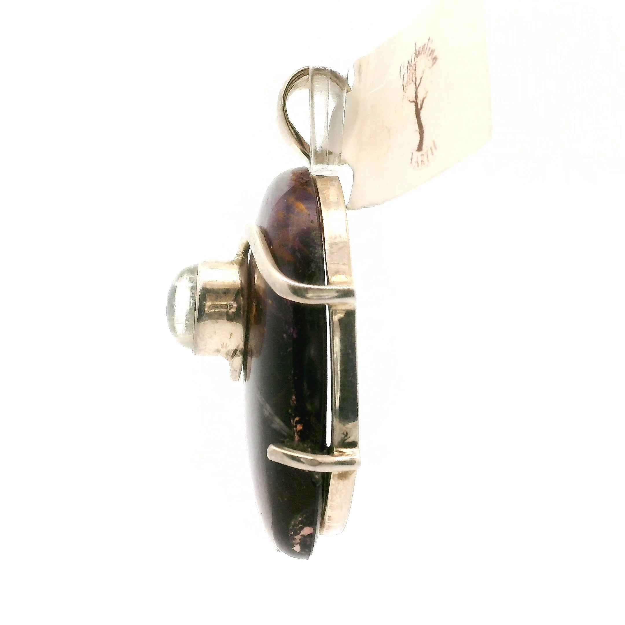Ametrine with Moonstone Pendant .925 Silver for Empowerment, Harmony and Manifestation