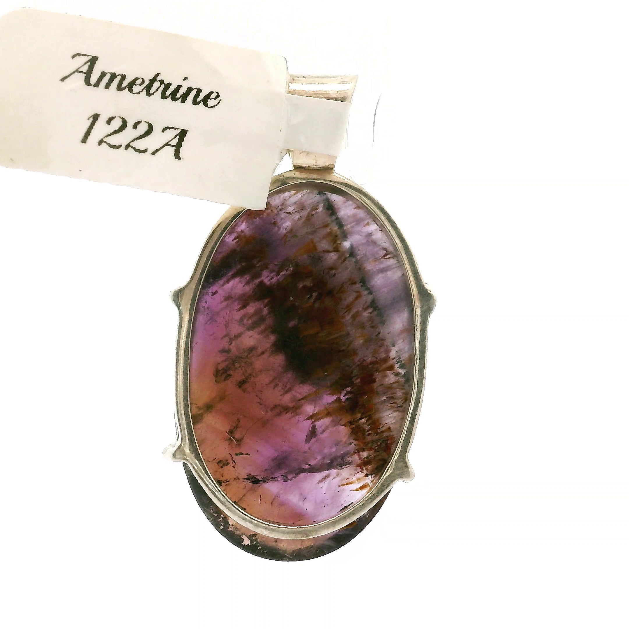 Ametrine with Moonstone Pendant .925 Silver for Empowerment, Harmony and Manifestation