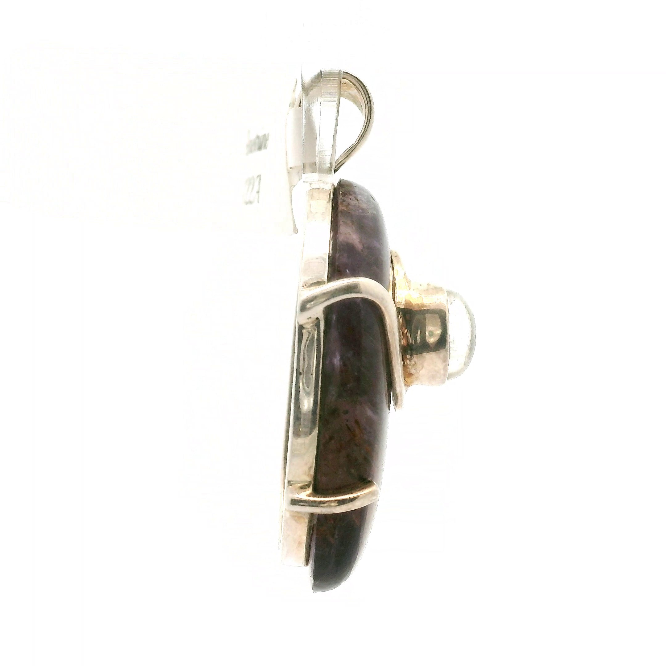 Ametrine with Moonstone Pendant .925 Silver for Empowerment, Harmony and Manifestation