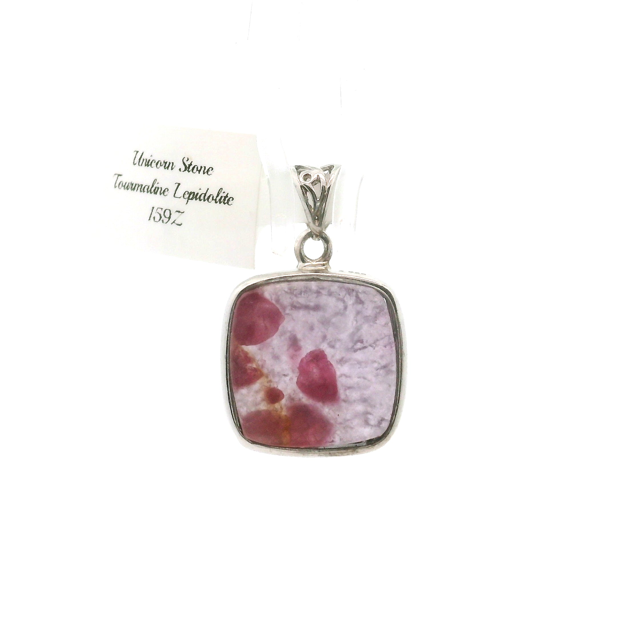 Unicorn Stone Pendant .925 Silver for Awareness, Communication and Meditation