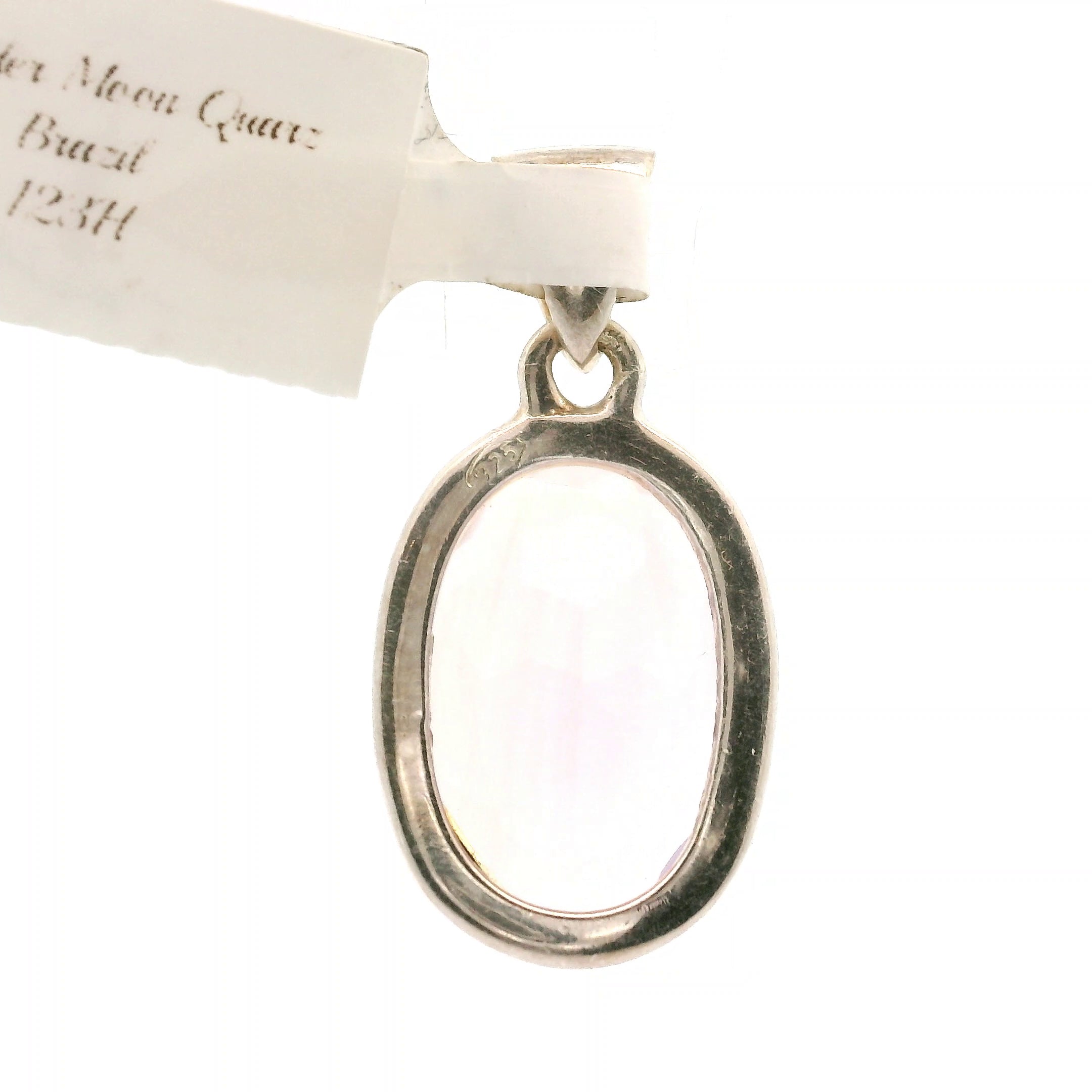 Lavender Moon Quartz Pendant .925 Silver for Angelic Wisdom