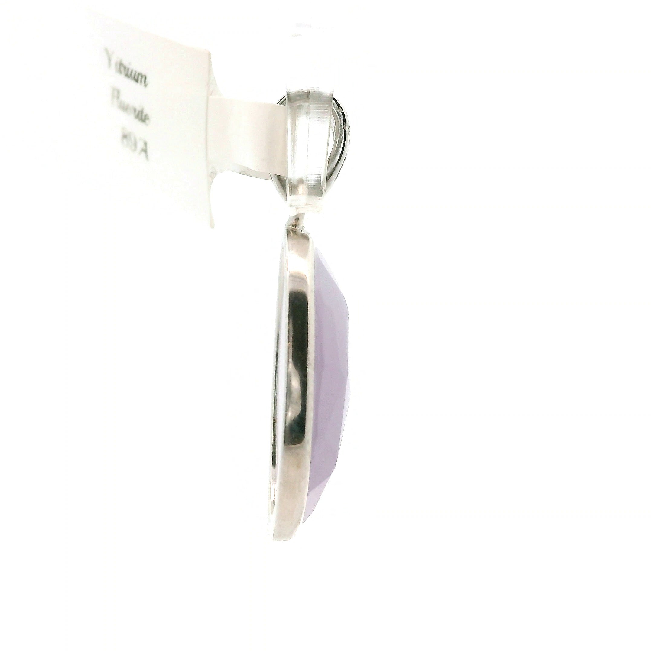 Yttrium Fluorite Pendant .925 Silver for Clarity and Focus