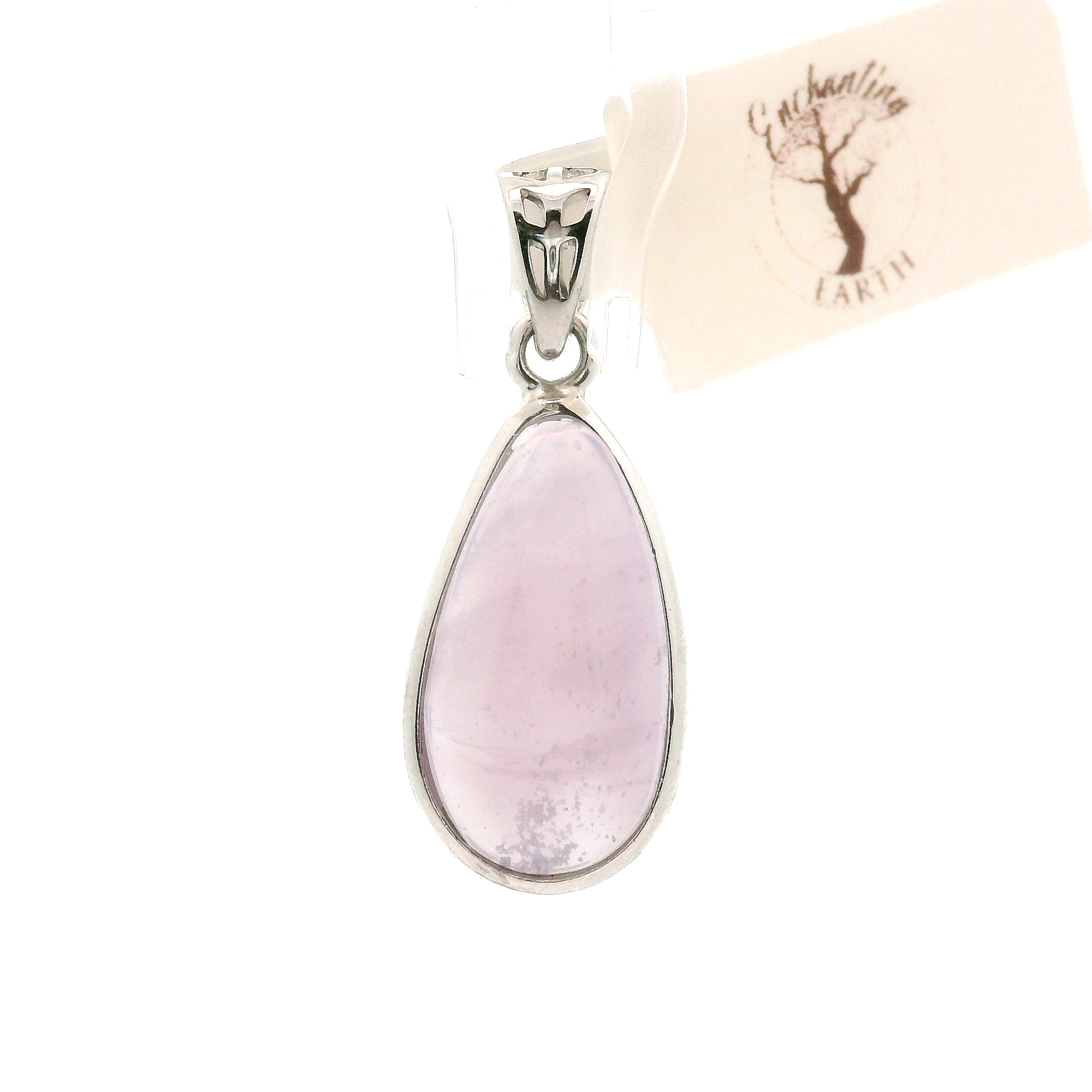 Yttrium Fluorite Pendant .925 Silver for Clarity and Focus
