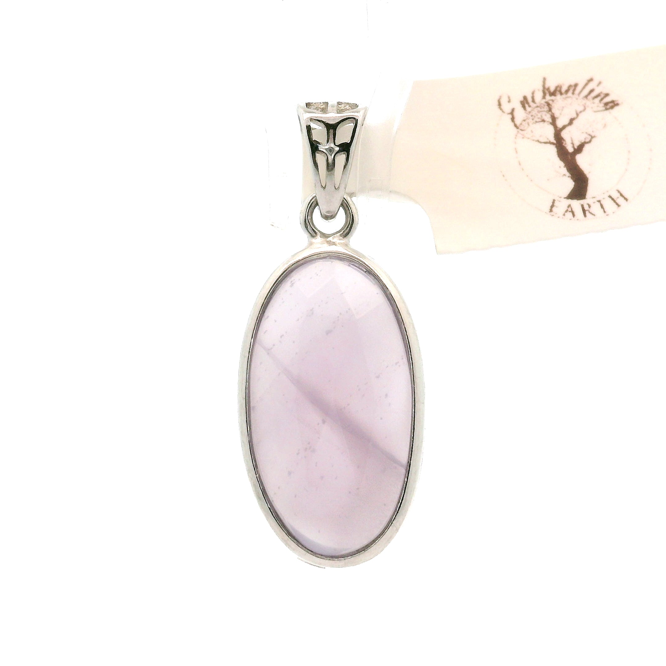 Yttrium Fluorite Pendant .925 Silver for Clarity and Focus
