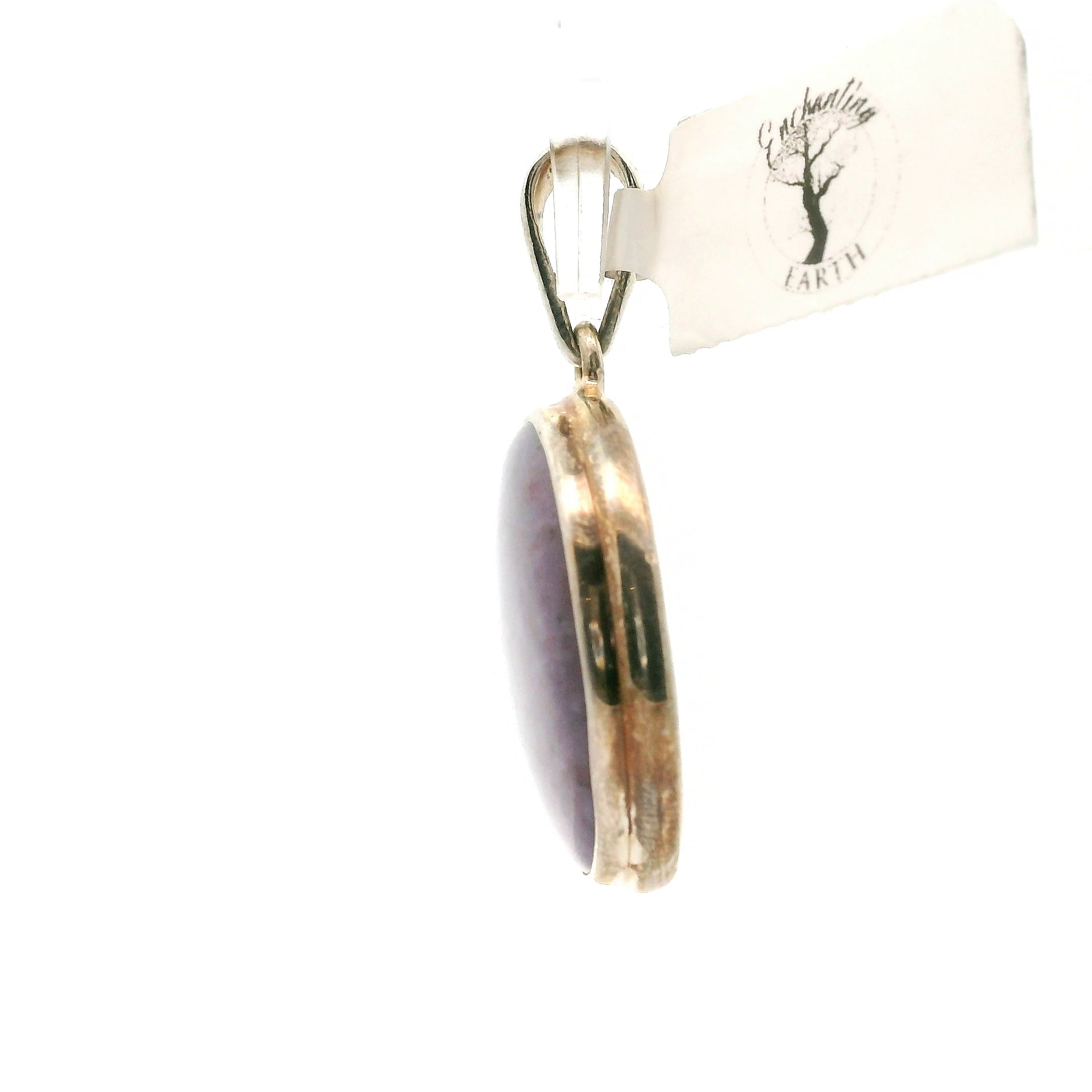 Lavender Jade Pendant .925 Silver for Intuition and Uncovering the Hearts True Desires