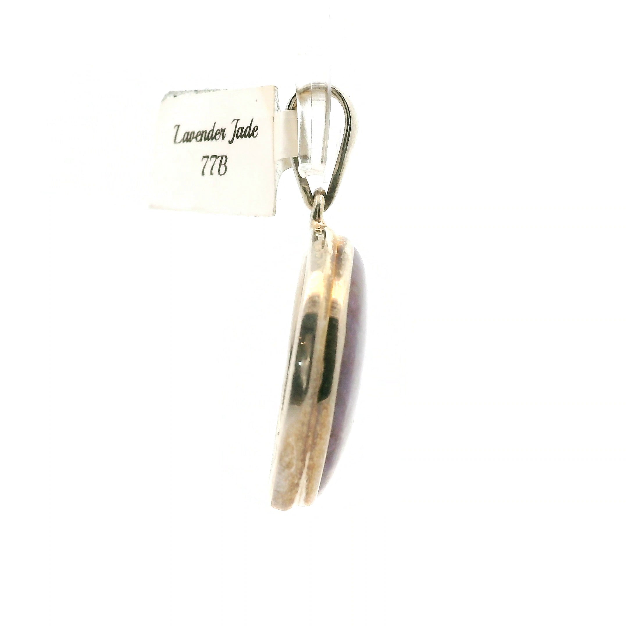 Lavender Jade Pendant .925 Silver for Intuition and Uncovering the Hearts True Desires