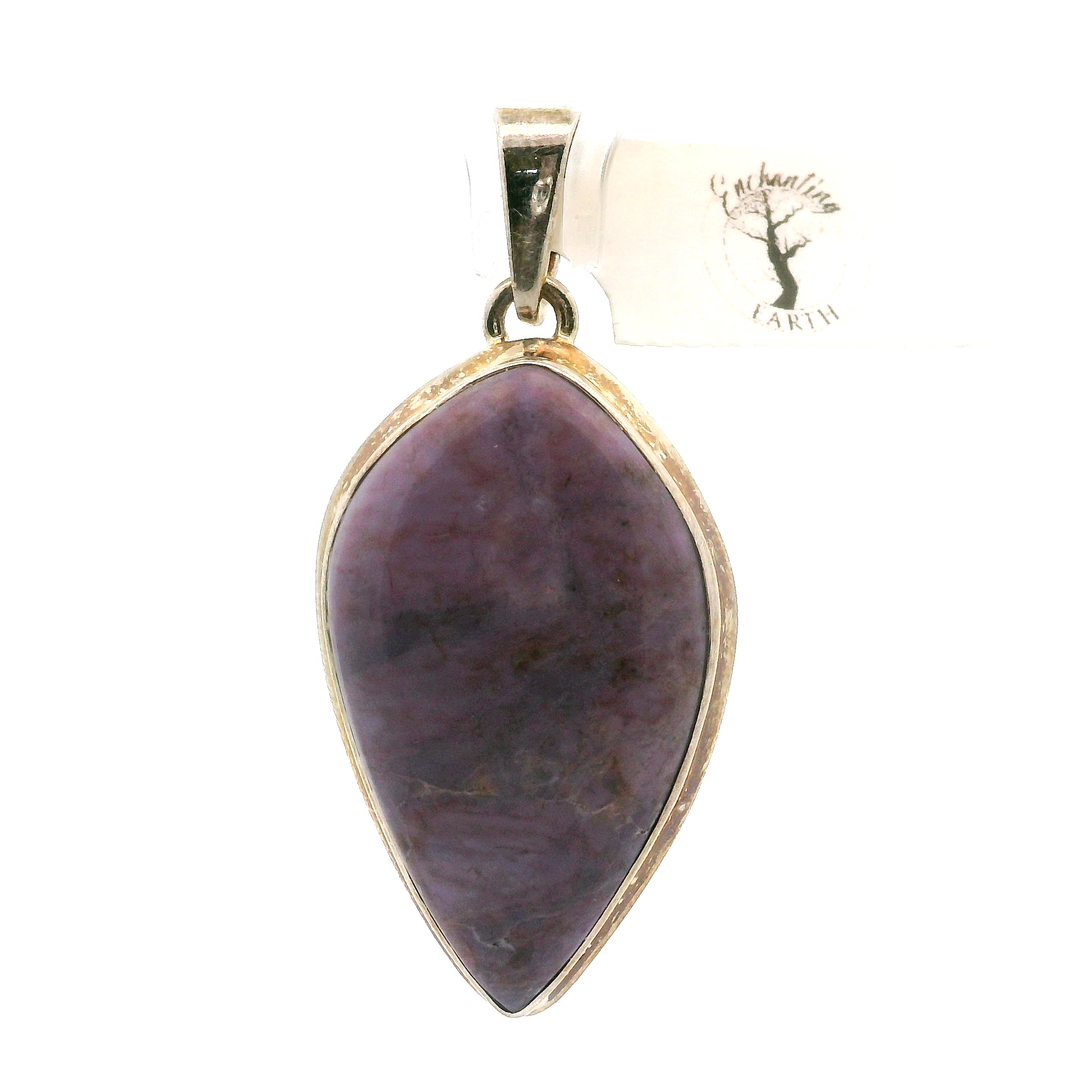 Lavender Jade Pendant .925 Silver for Intuition and Uncovering the Hearts True Desires