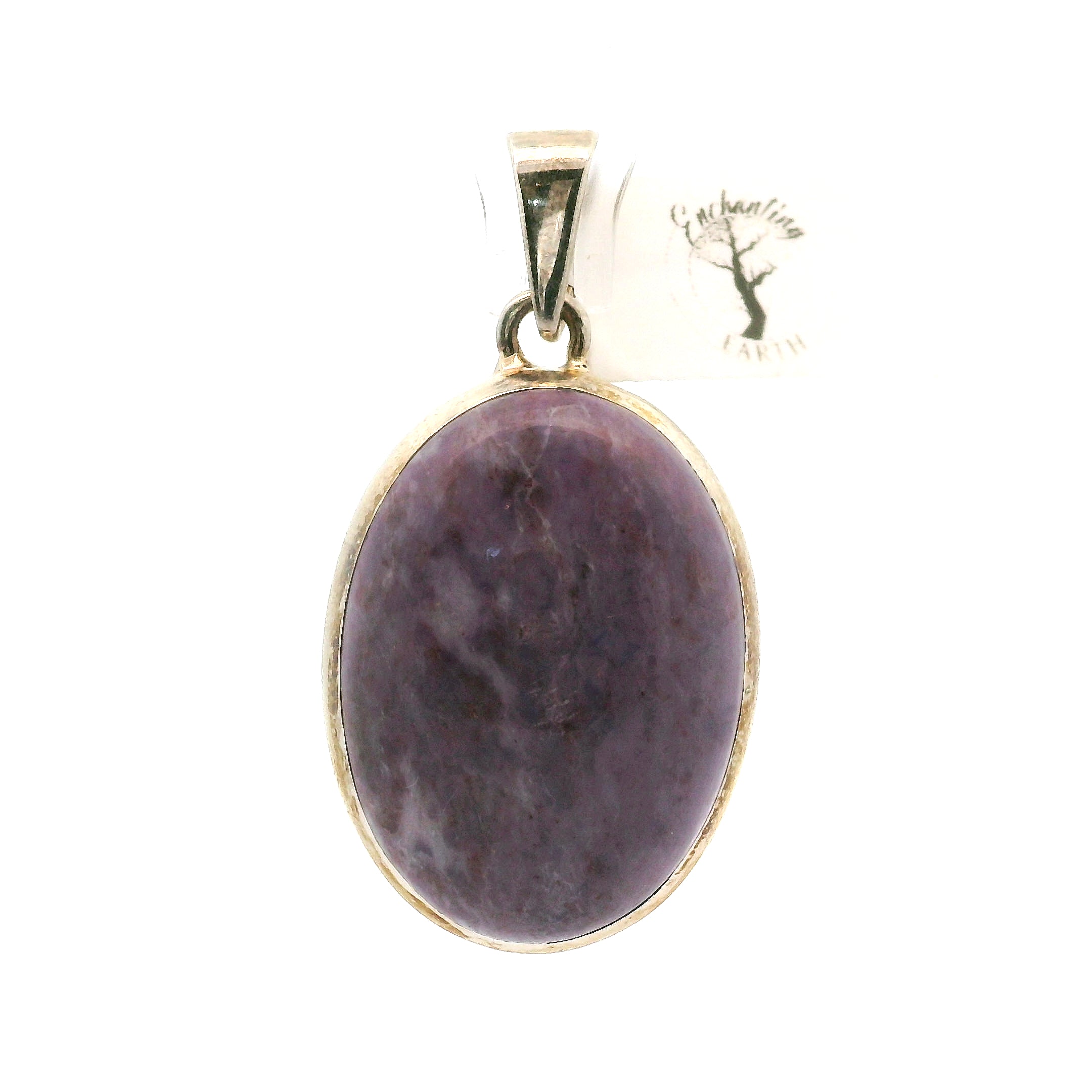Lavender Jade Pendant .925 Silver for Intuition and Uncovering the Hearts True Desires