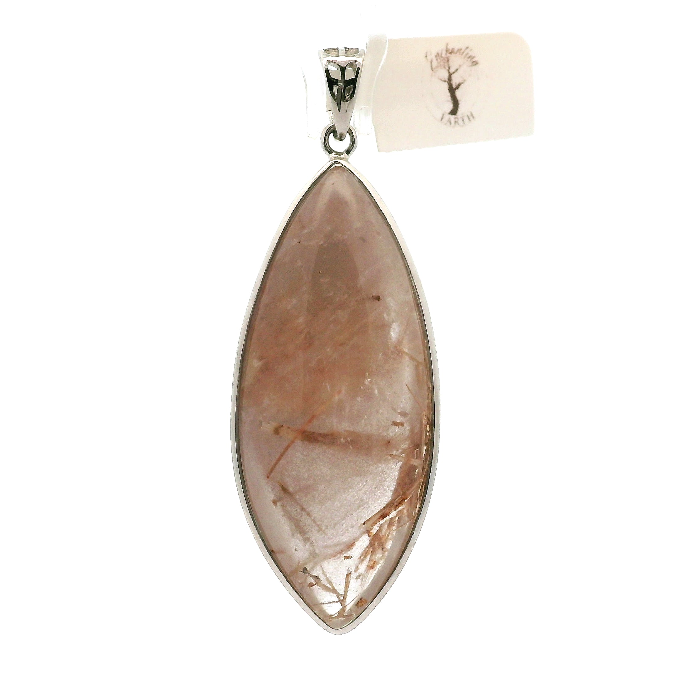 XL Lithium Quartz Pendant .925 Silver for Manifestation, Mental Health & Stress Relief