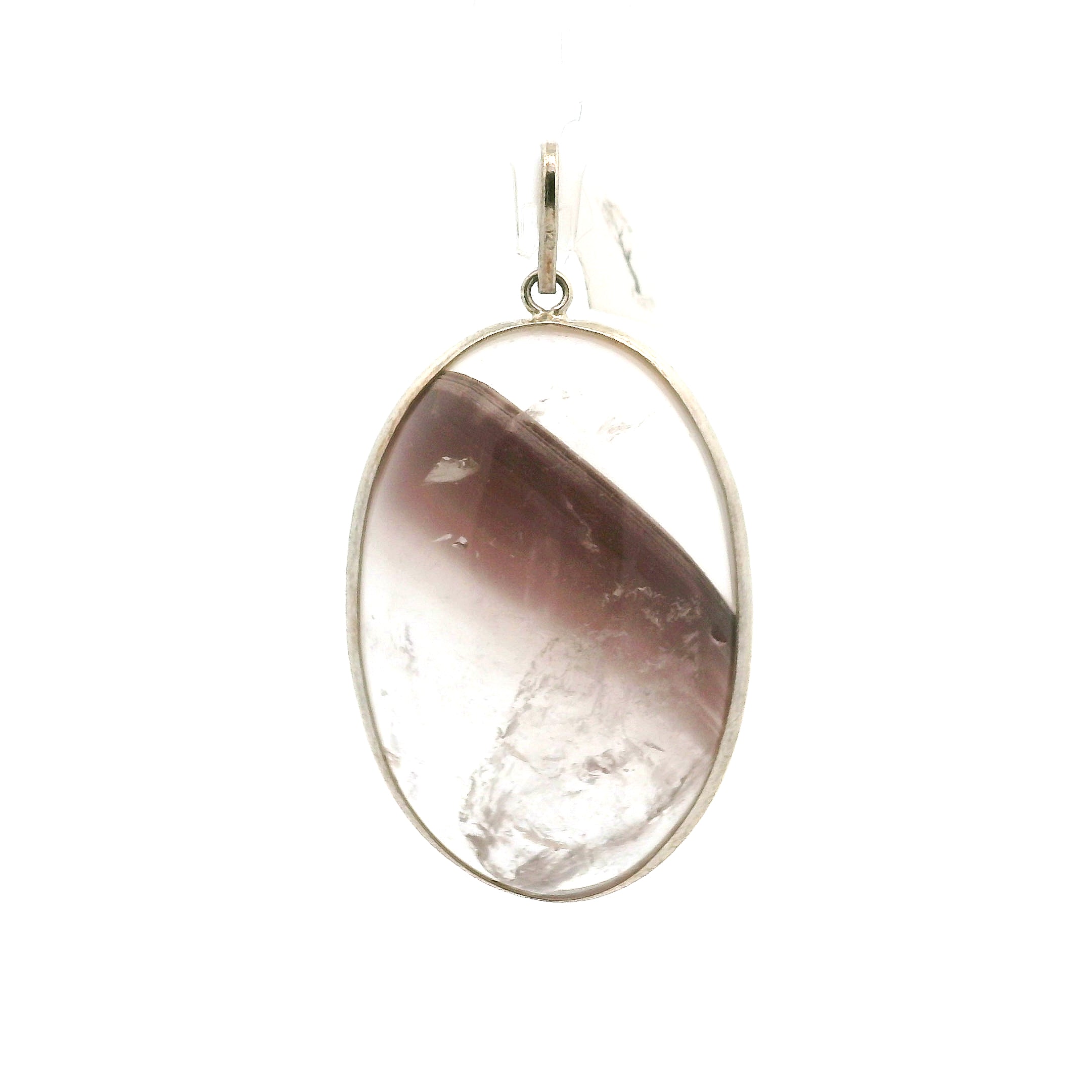 XL Lithium Quartz Pendant .925 Silver for Manifestation, Mental Health & Stress Relief