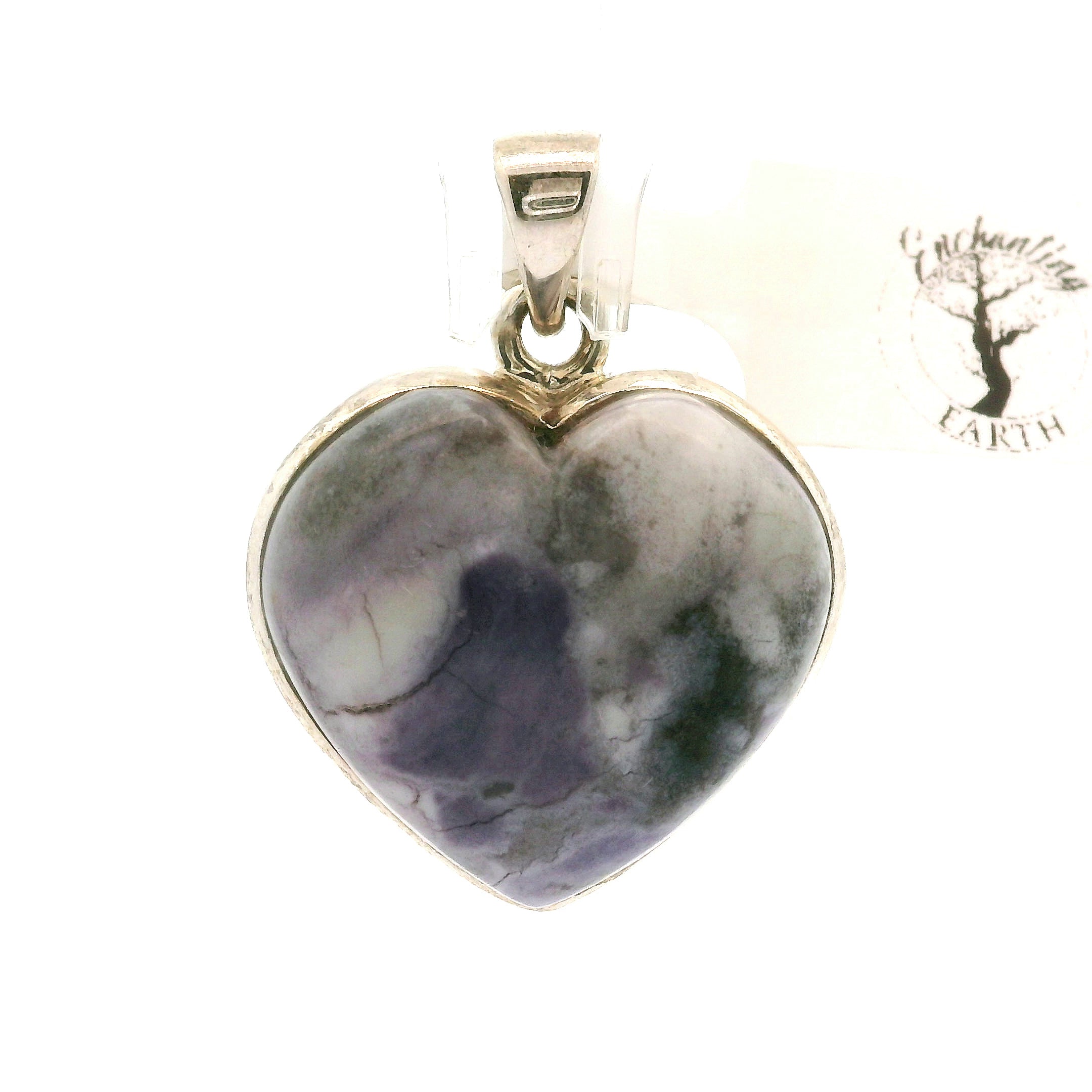 Tiffany Stone Heart Pendant .925 Silver for Harmonizing your Relationships and Pleasure