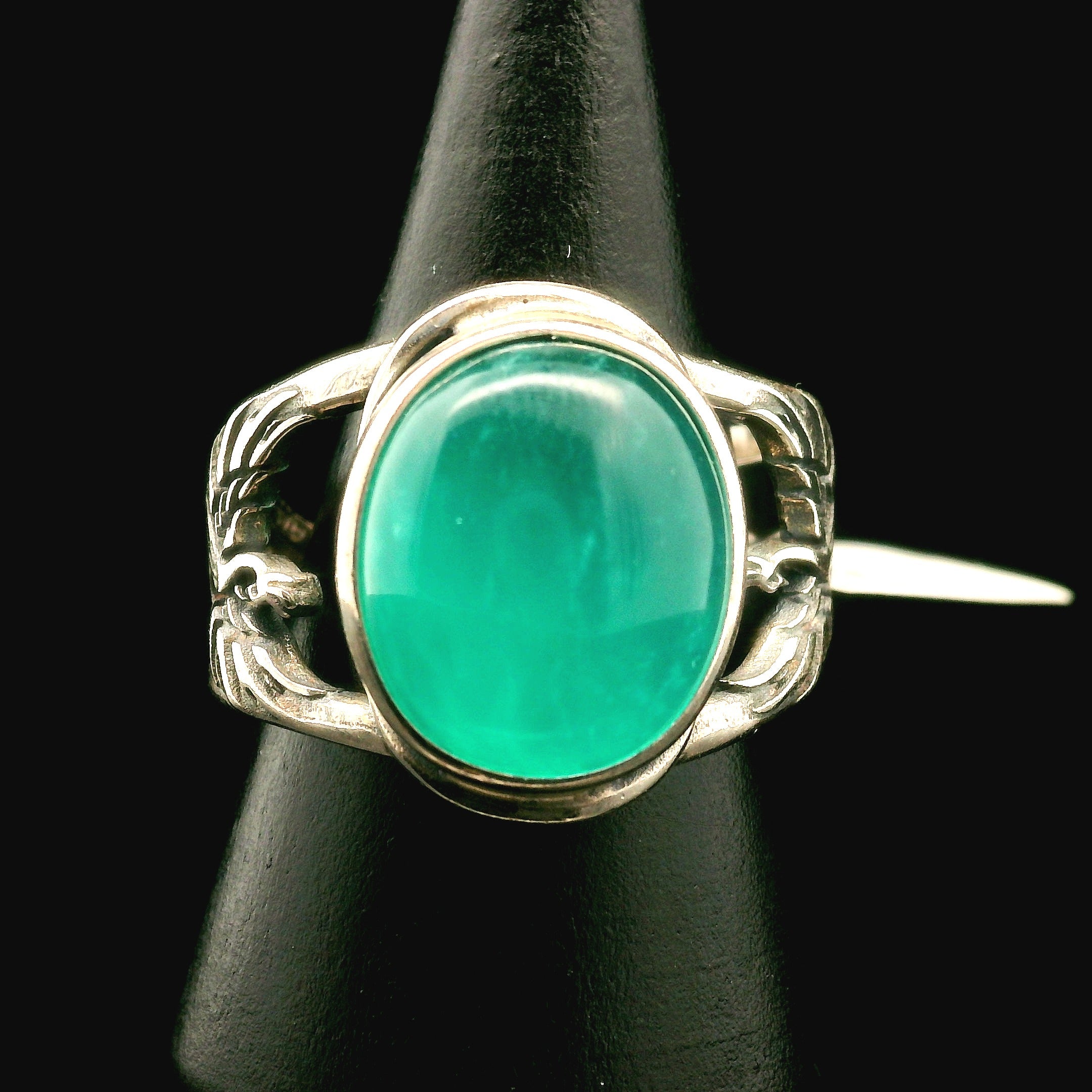 Phoenix Cuff Ring 925 Silver for Courage, Rebirth and Transformation