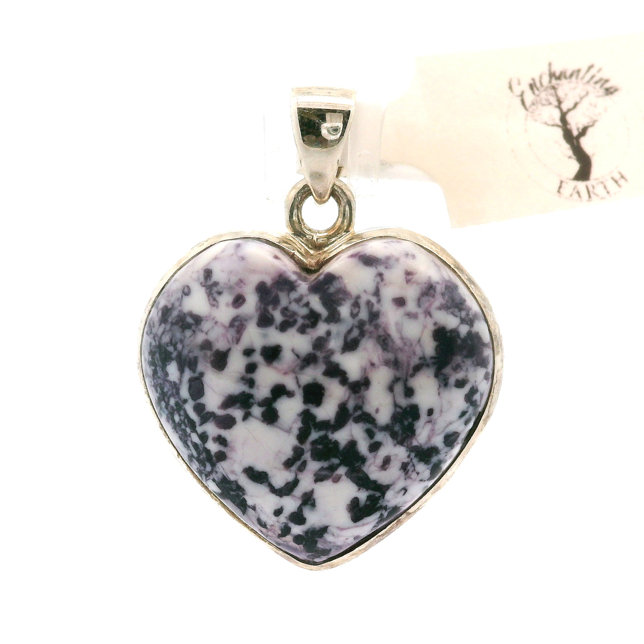 Tiffany Stone Heart Pendant .925 Silver for Harmonizing your Relationships and Pleasure